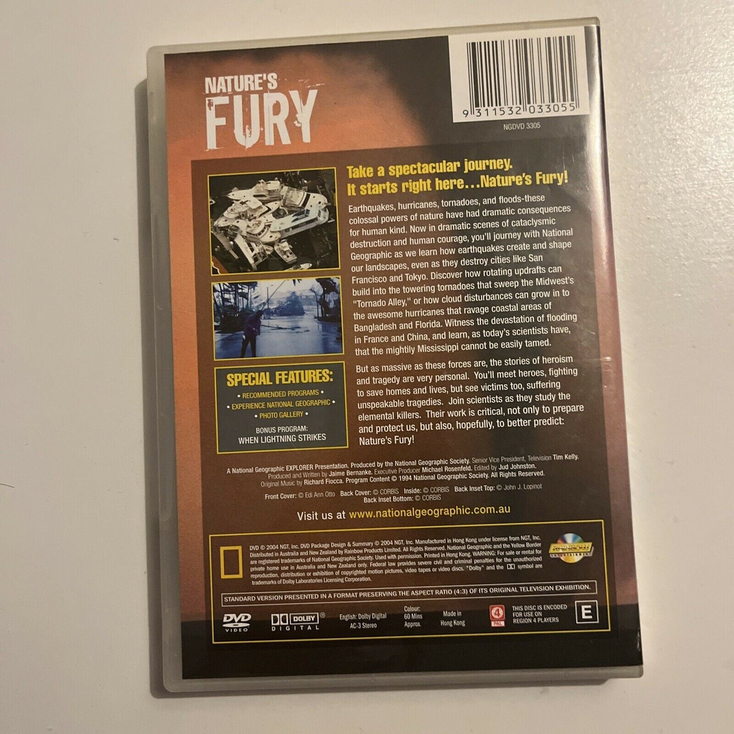 National Geographic: Nature's Fury (DVD, 2004) Region 4