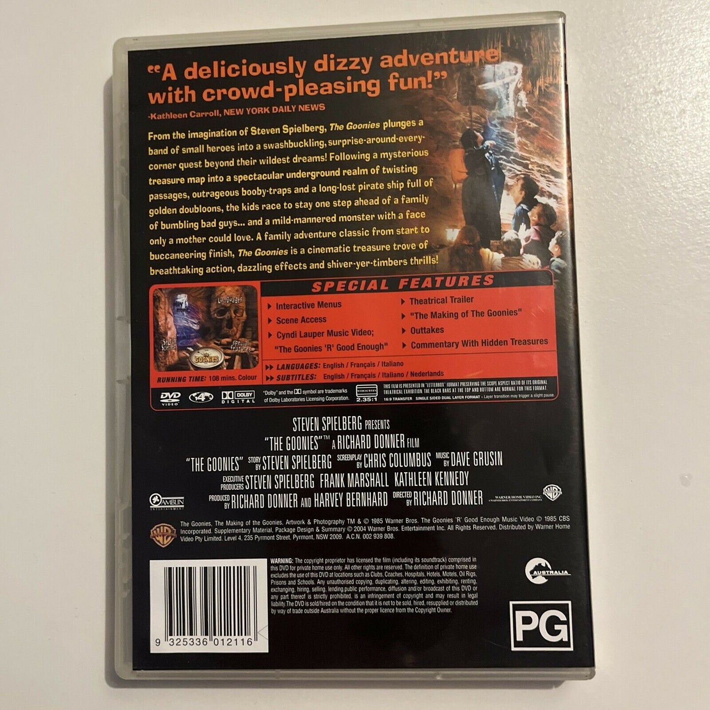 The Goonies (DVD, 1985) Corey Feldman, Sean Astin, Josh Brolin Region 4