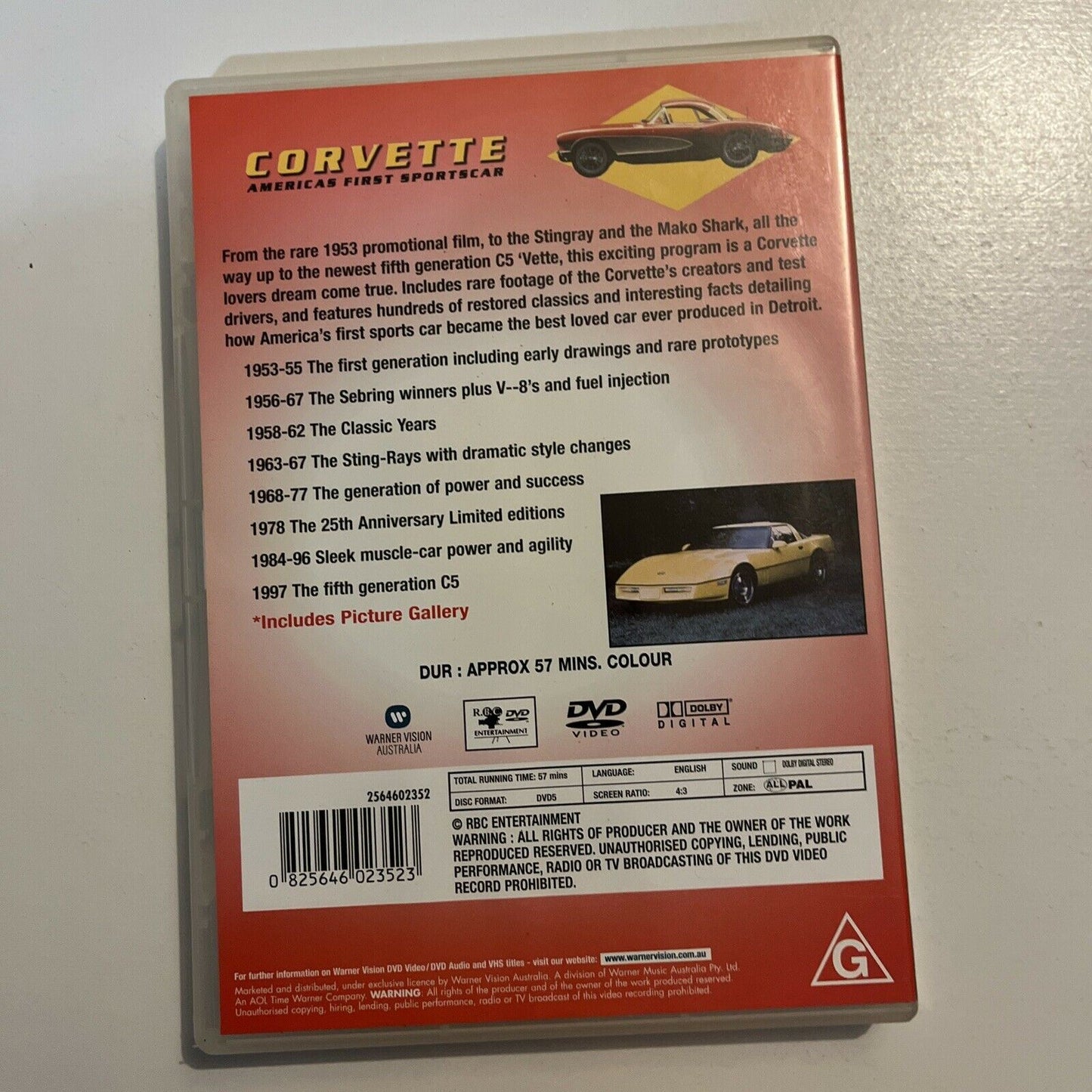 Corvette - America's First Sports Car (DVD, 2003) All Regions