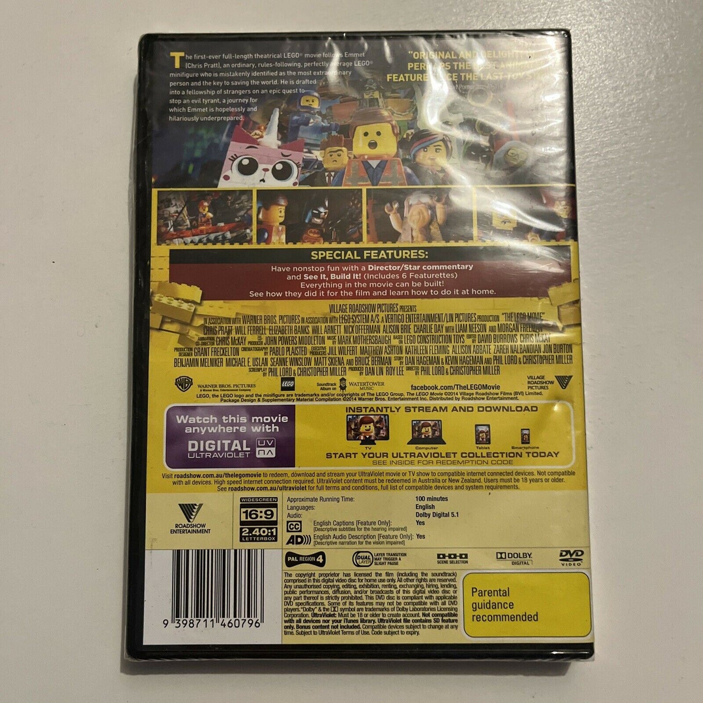 *New Sealed* The Lego Movie (DVD, 2014) Region 4