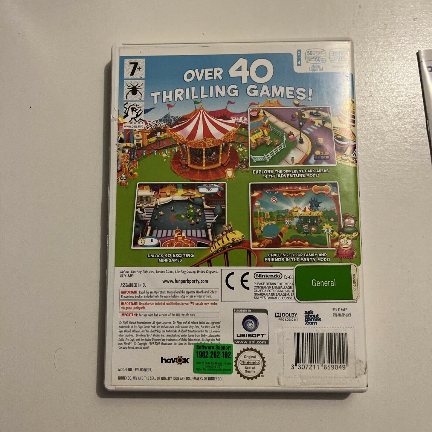 Fun Park Party - Nintendo Wii Game With Manual PAL