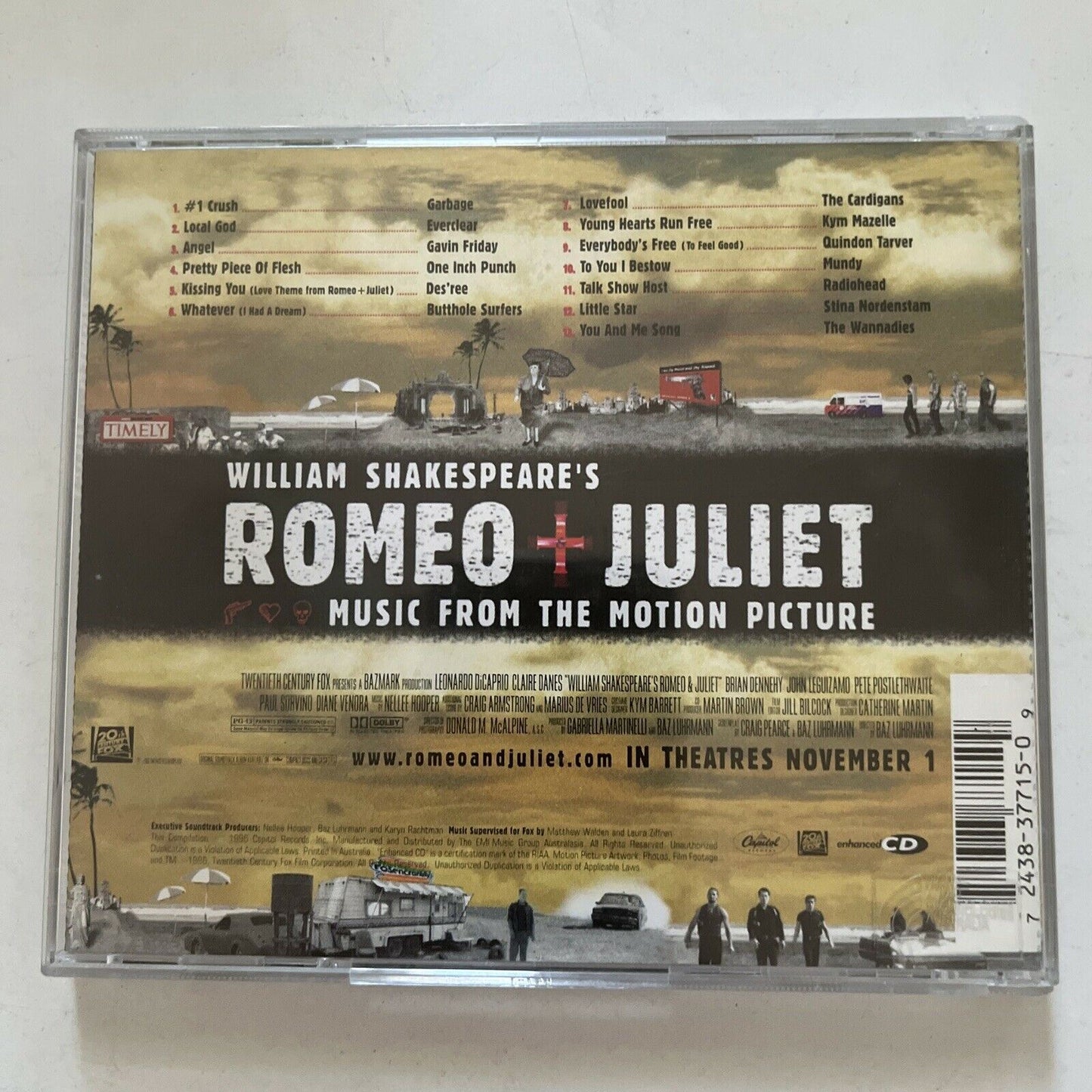 William Shakespeare's Romeo + Juliet (Music From The Motion Picture) CD 1996