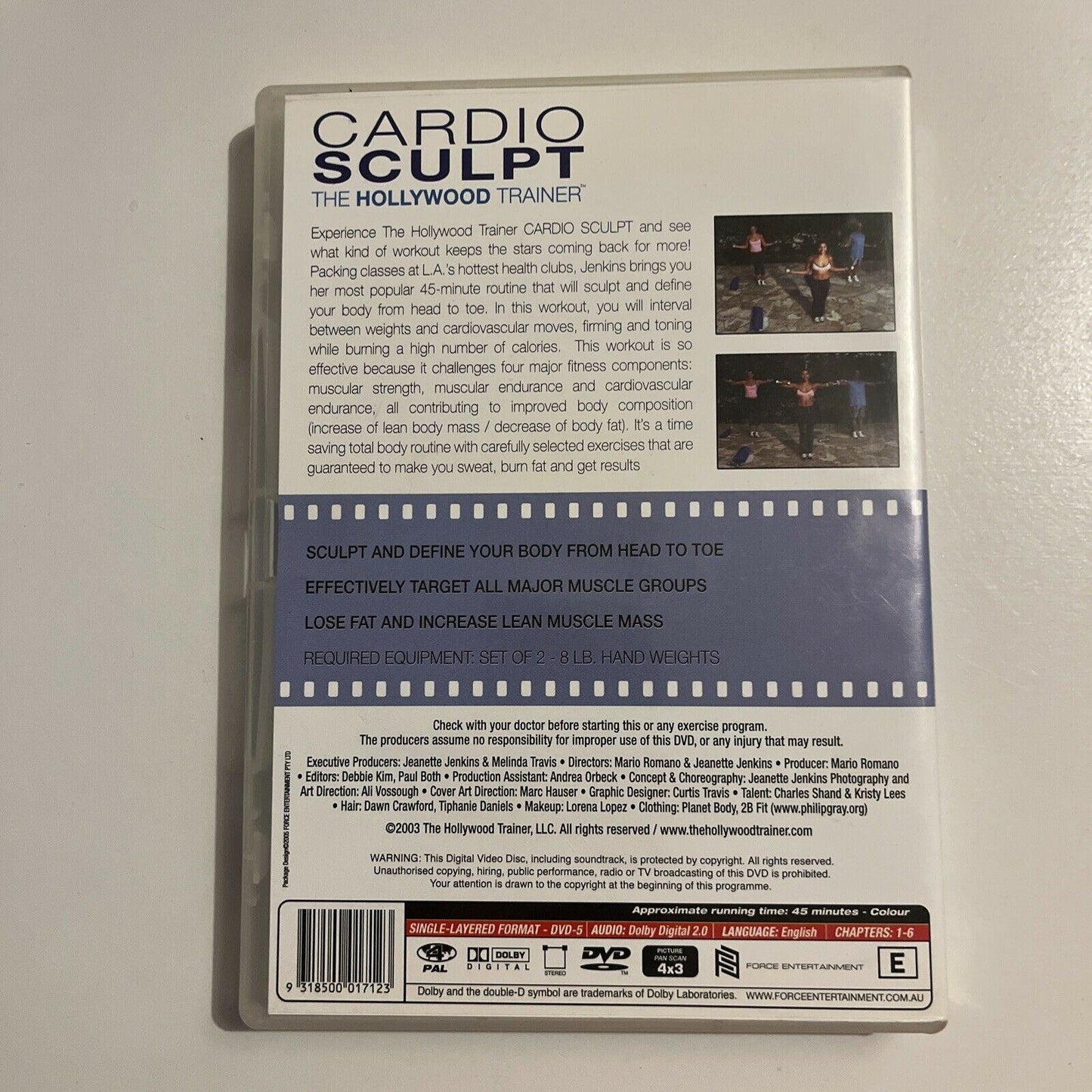 Hollywood Trainer - Cardio Sculpt (DVD, 2003) Jeanette Jenkins. Region 4