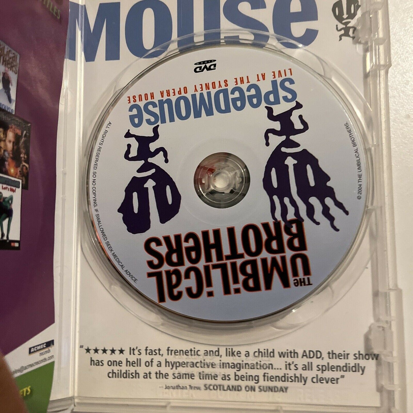 *Signed Copy* The Umbilical Brothers - Speedmouse (DVD, 2004) All Regions