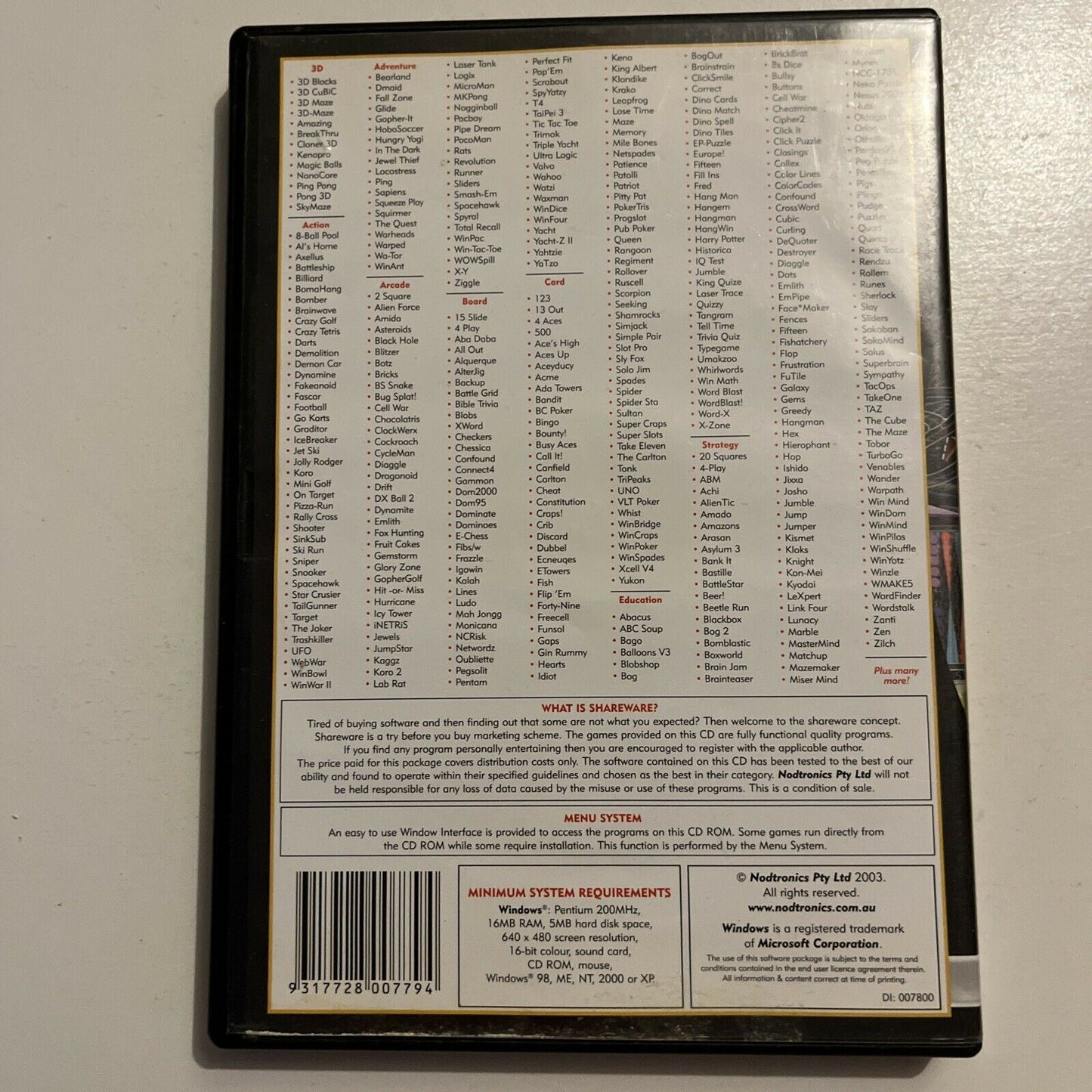 Over 1000 Games For Windows PC CDROM