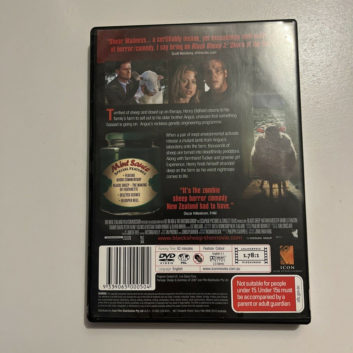 Black Sheep - Special Edition (DVD, 2007) Peter Feeney, Tammy Davis Region 4