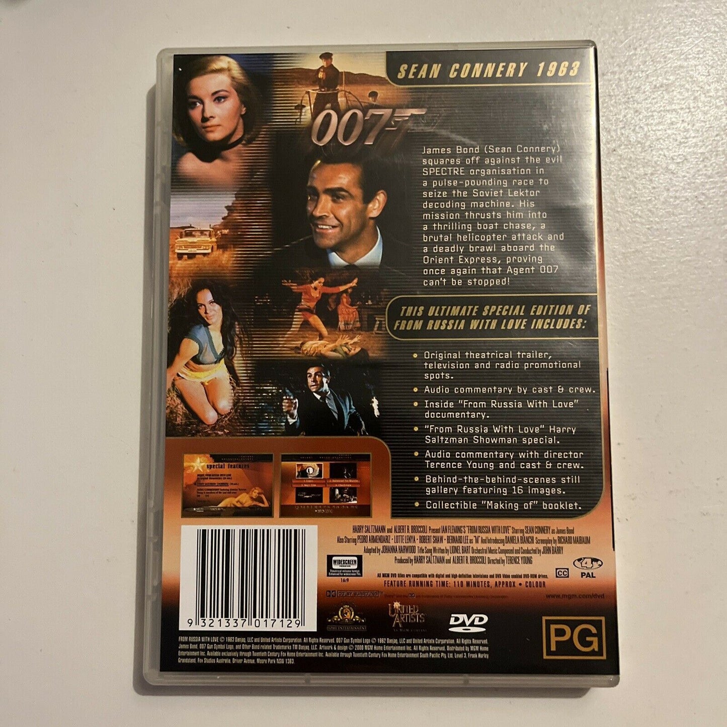 From Russia With Love (DVD, 1963) James Bond 007. Sean Connery. Region 4