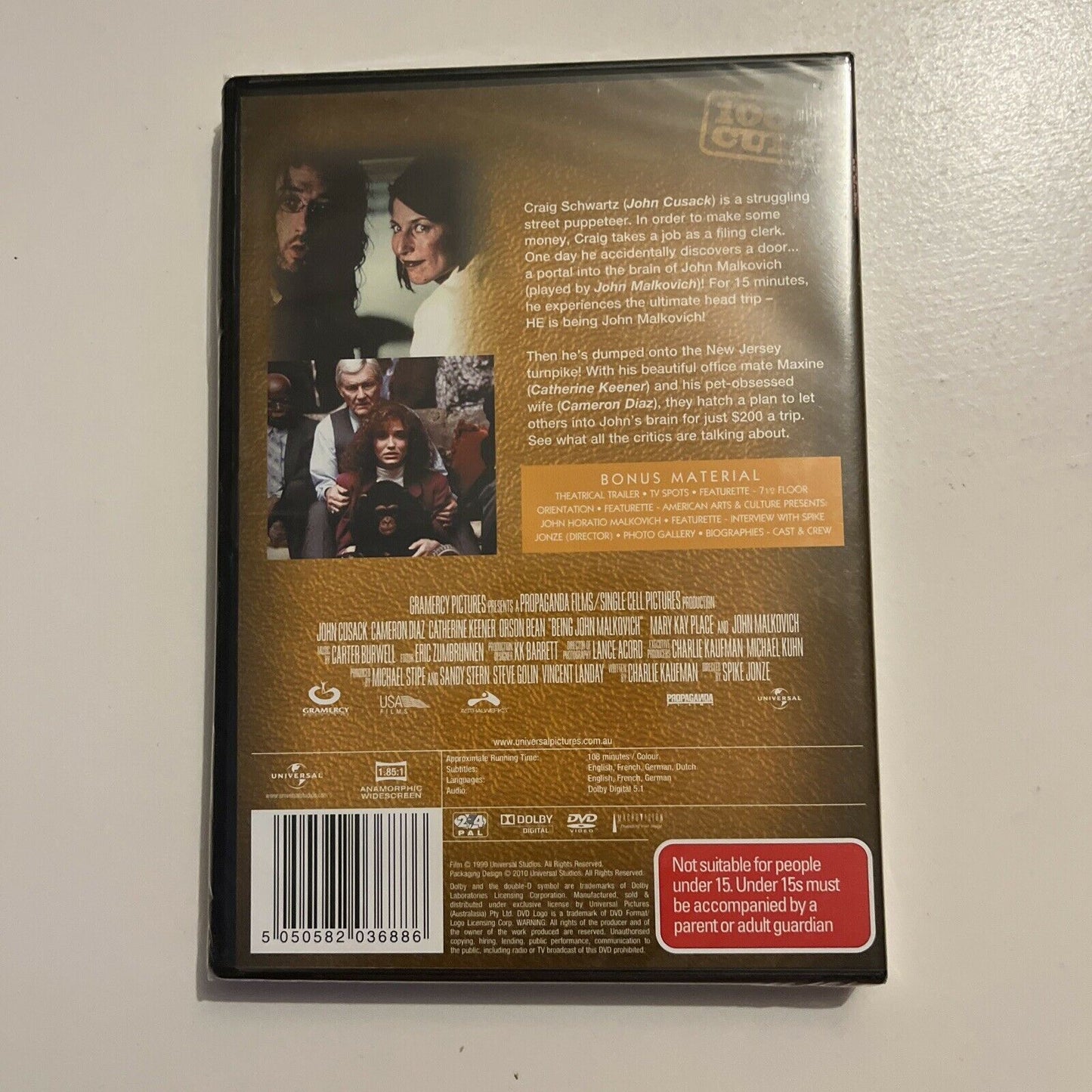 *New Sealed* Being John Malkovich (DVD, 1999) John Cusack, Cameron Diaz Region 4
