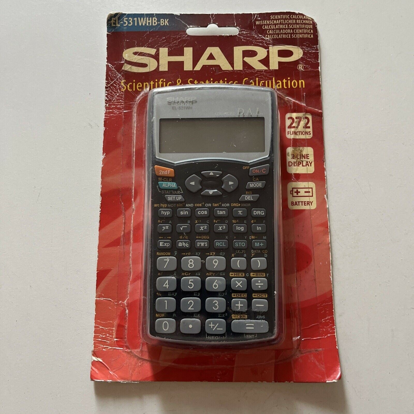 Sharp EL-531WHP-BK Scientific & Statistics Calculator – Retro Unit