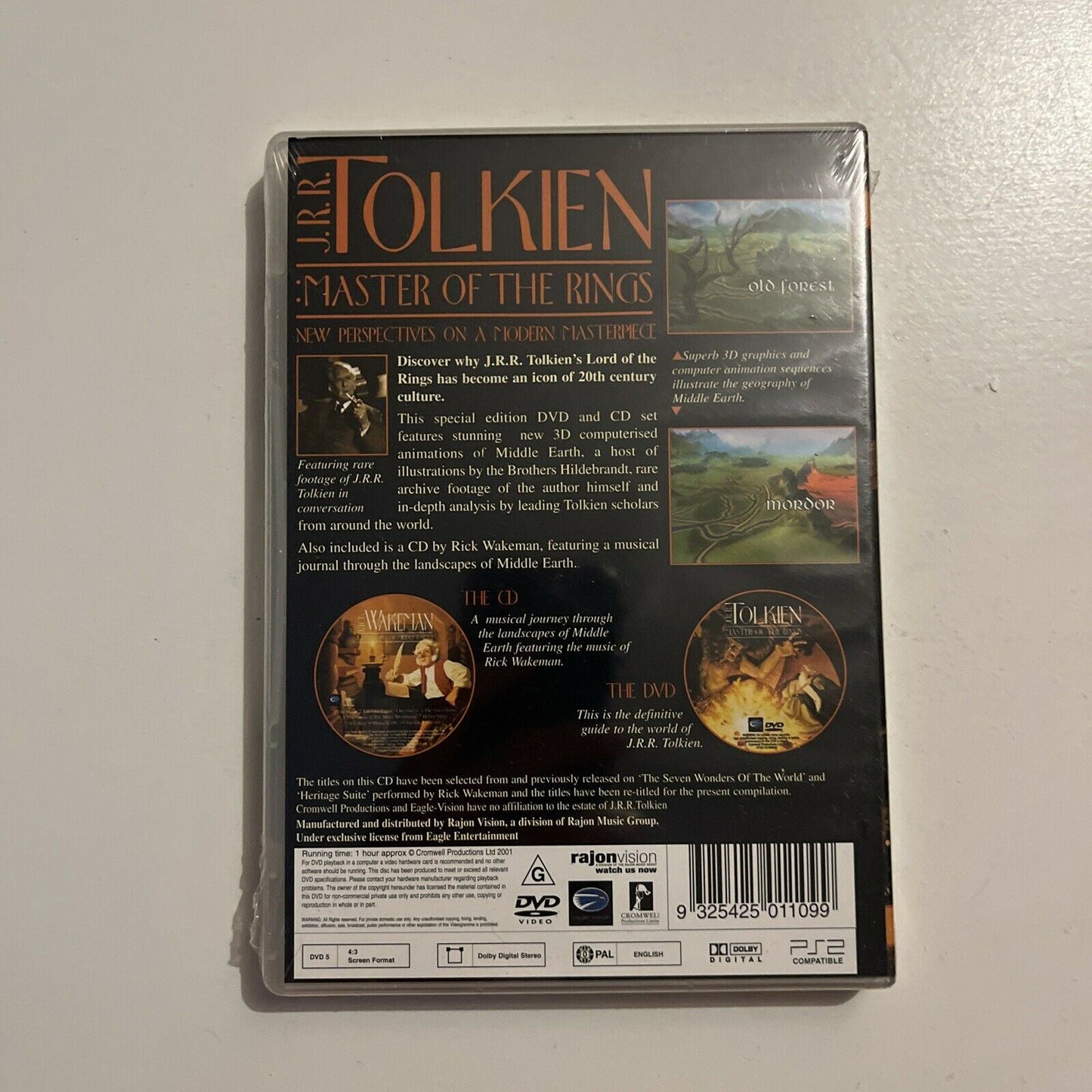 *New Sealed* J.R.R. Tolkien: Master Of The Rings (DVD + CD, 2001) All Regions
