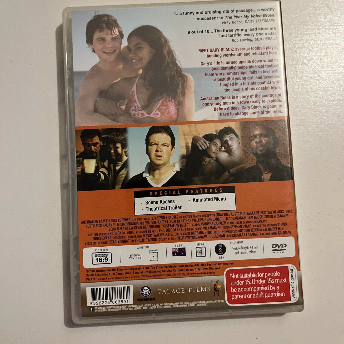 Australian Rules (DVD, 2002) Nathan Phillips, Luke Carroll. Region 4