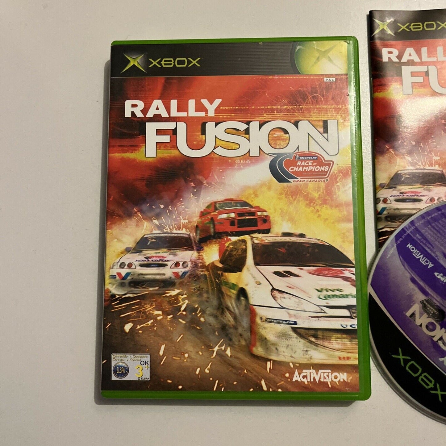 Rally Fusion: Race of Champions - Microsoft Xbox Original PAL Game With Manual