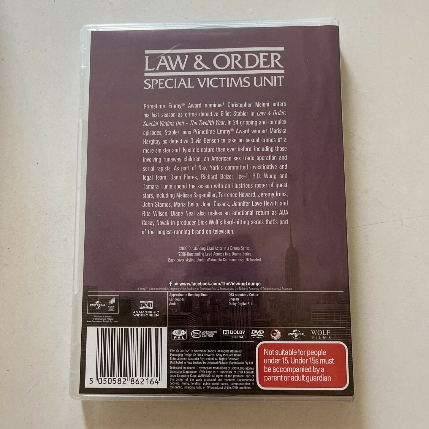 Law And Order - Special Victims Unit : Season 12 (DVD, 2011, 6-Disc) Region 4&2