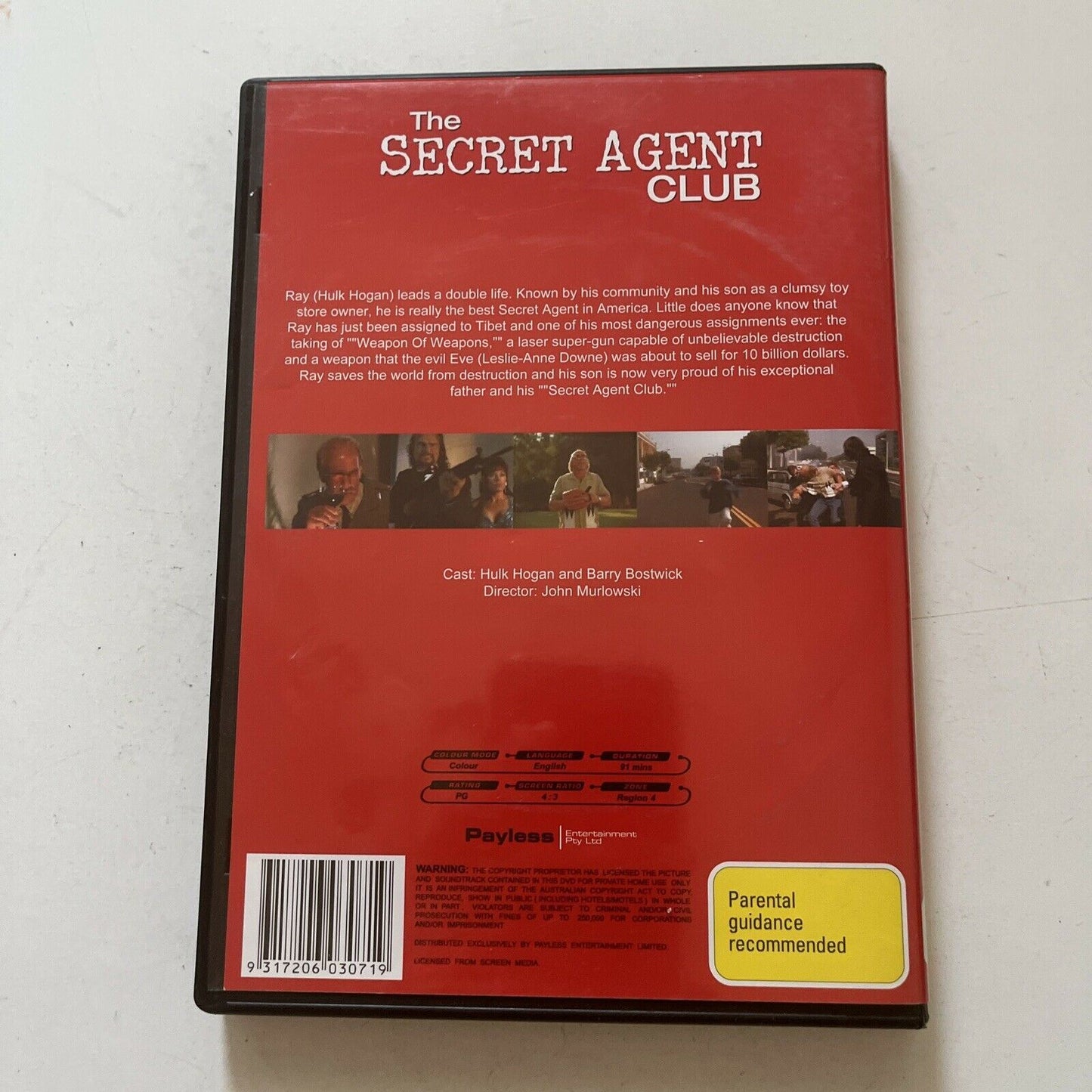 Hulk Hogan: The Secret Agent Club (DVD, 1996) Region 4