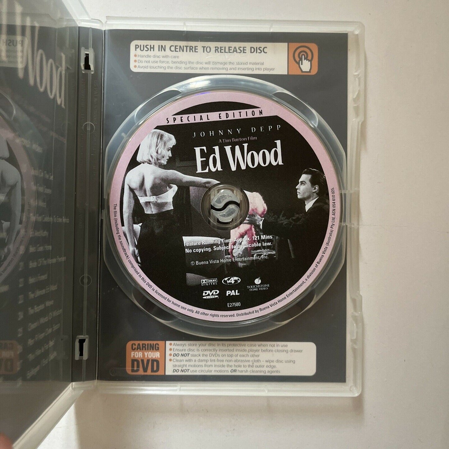 Ed Wood - Special Edition (DVD, 1994) Johnny Depp, Sarah Jessica Parker Region 4