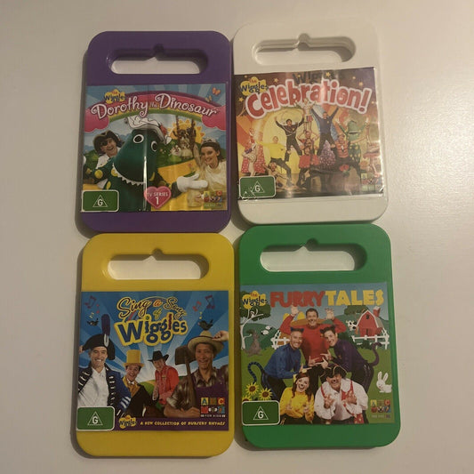 4x The Wiggles DVD: Celebration, Dorothy The Dinosaur, Furry Tales, Sing-a-Song