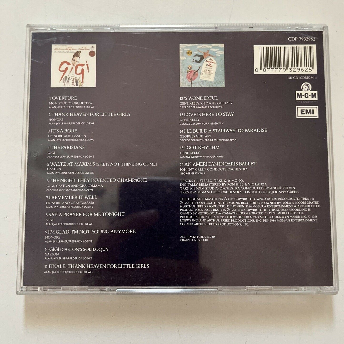 Gigi An American In Paris - Original MGM Soundtrack Recordings (CD, 1958)