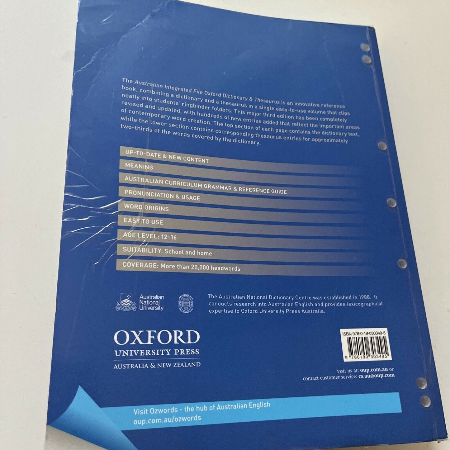 Australian Integrated School File Oxford Dictionary & Thesaurus by Oxford