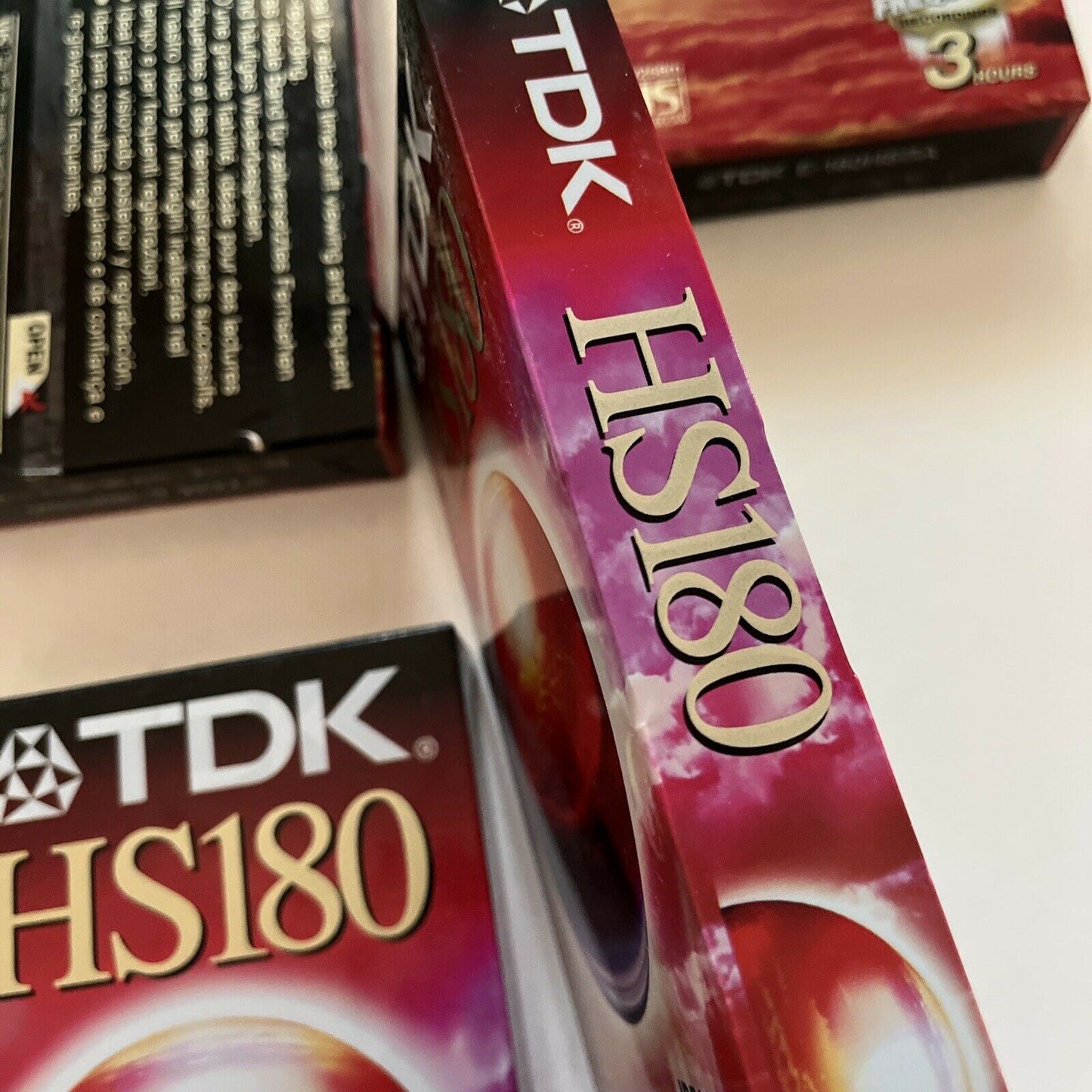*New Sealed* 4x TDK HS180 Blank VHS Videocassette Tape