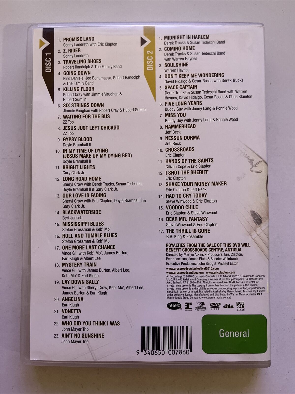 Crossroads - Eric Clapton Guitar Festival 2010 DVD