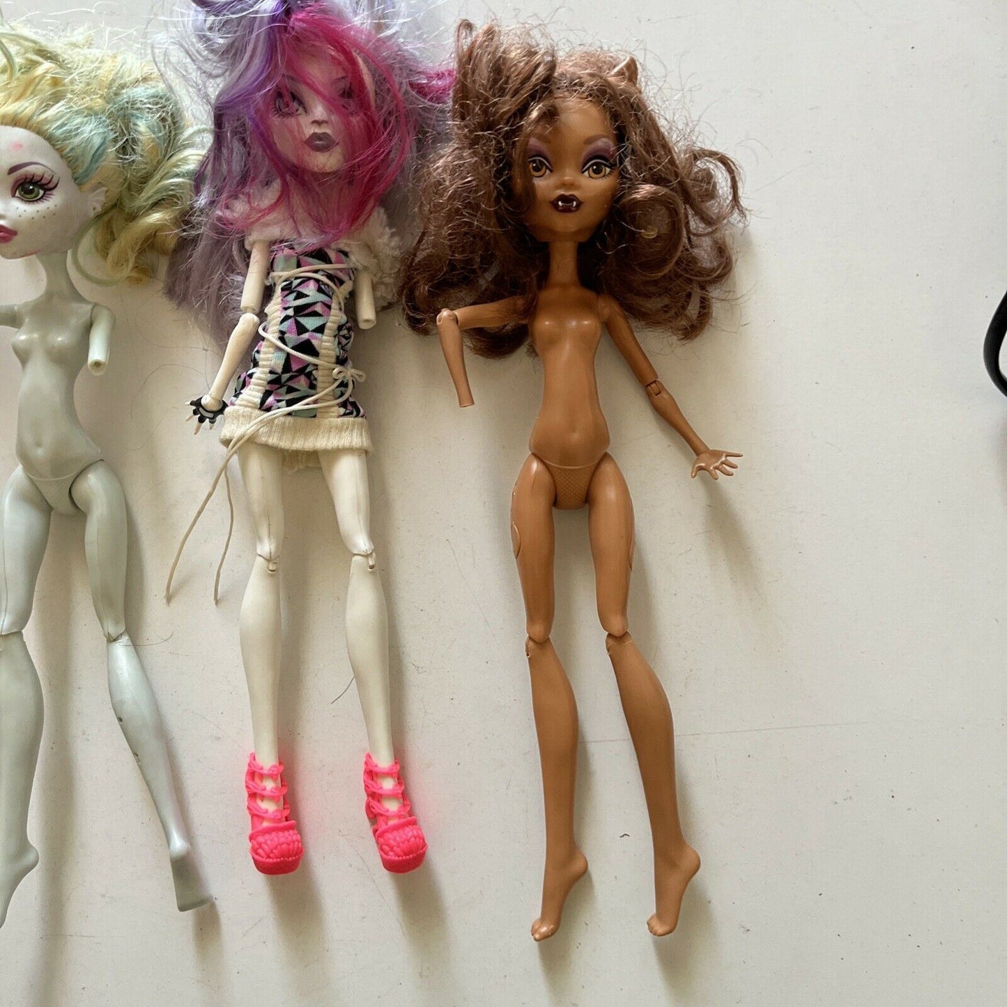 5x Monster High Dolls CLAWDEEN WOLF, Catrine Demew, Lagoona Blue, W *Parts Only*