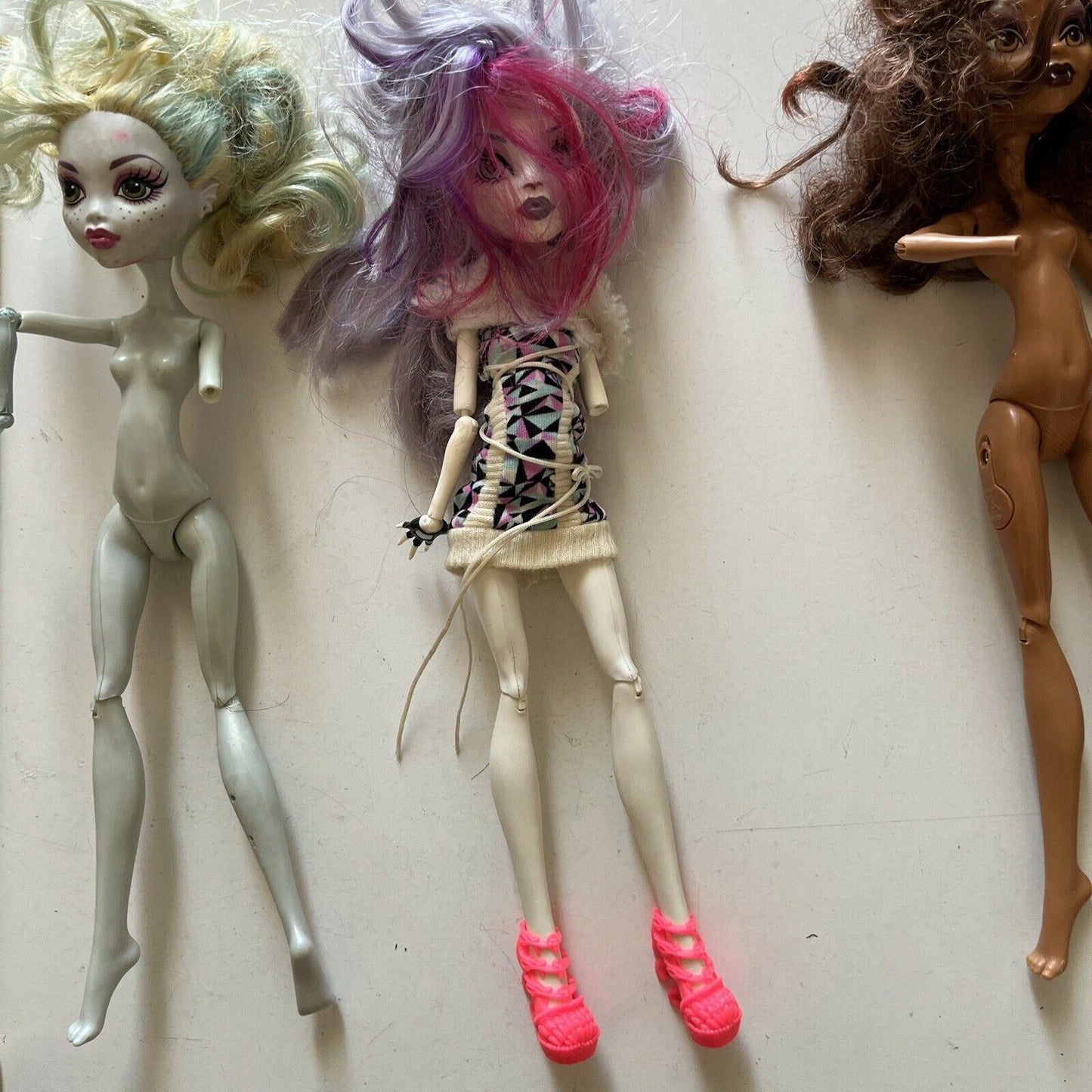 5x Monster High Dolls CLAWDEEN WOLF, Catrine Demew, Lagoona Blue, W *Parts Only*