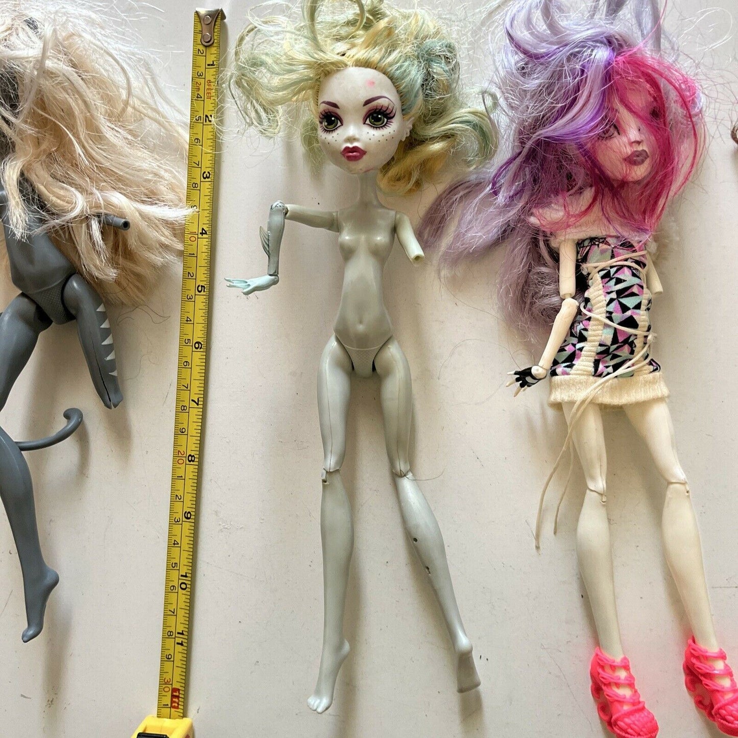 5x Monster High Dolls CLAWDEEN WOLF, Catrine Demew, Lagoona Blue, W *Parts Only*