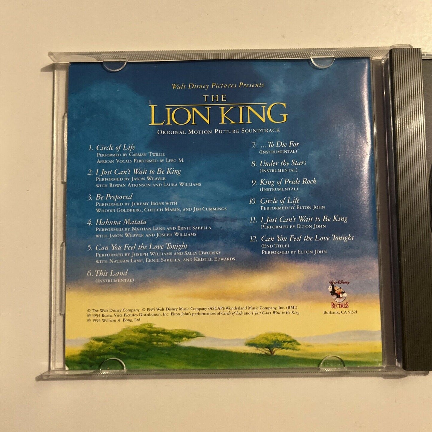 The Lion King - Original Motion Picture Soundtrack (CD, 1994)