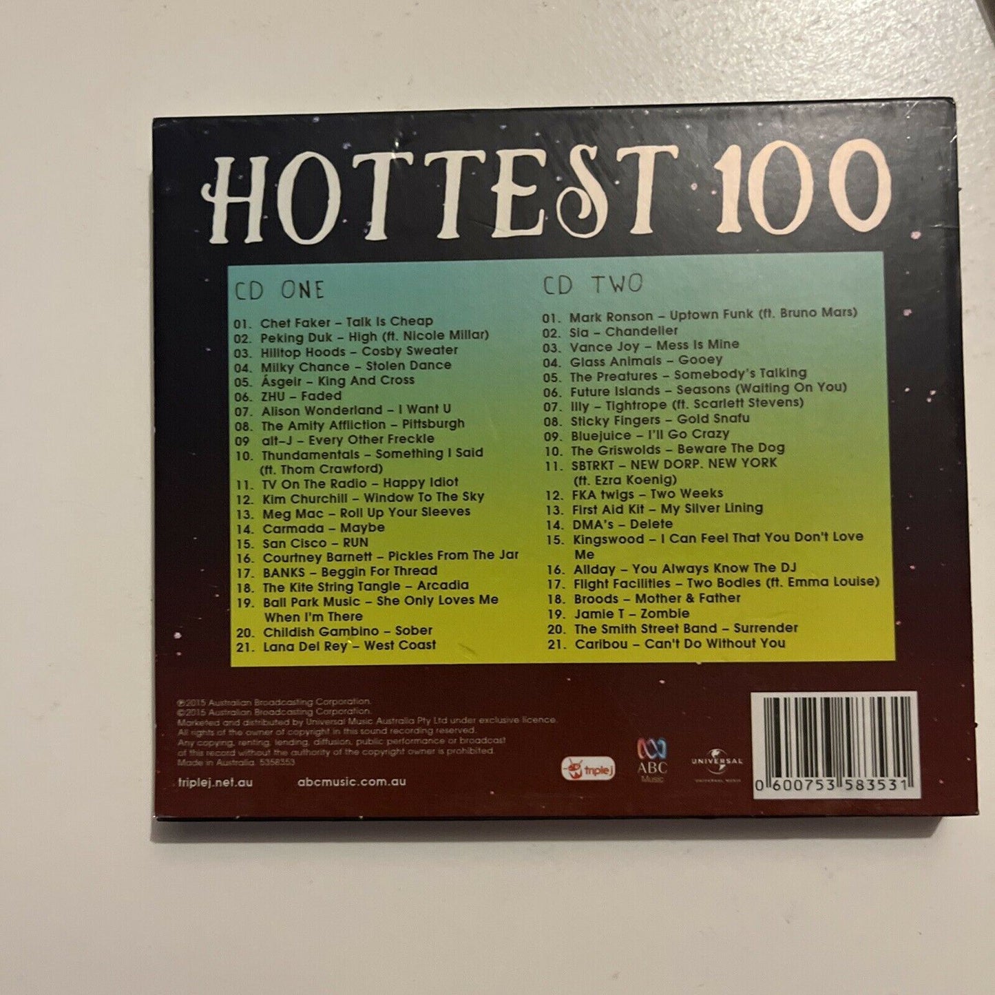 Triple J's Hottest 100, Vol. 22 by Various Artists (CD, 2015, 2-Disc)
