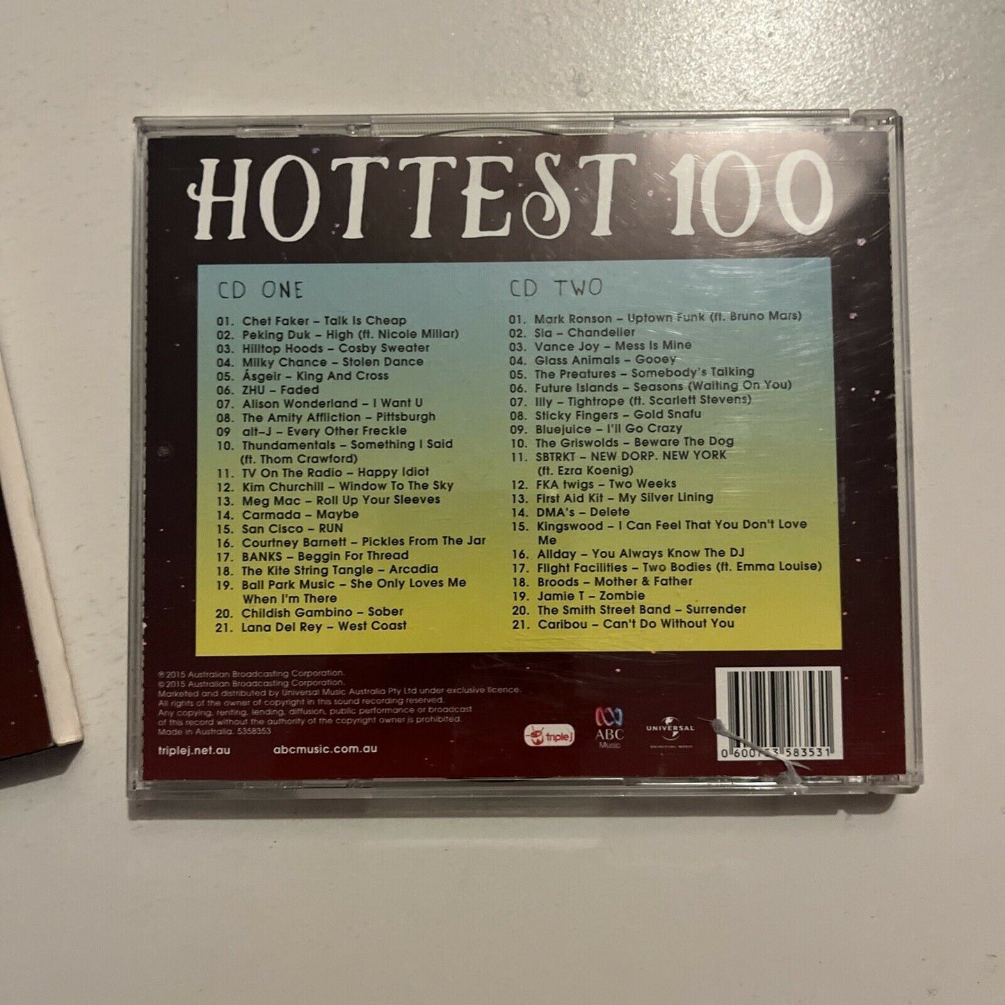 Triple J's Hottest 100, Vol. 22 by Various Artists (CD, 2015, 2-Disc)