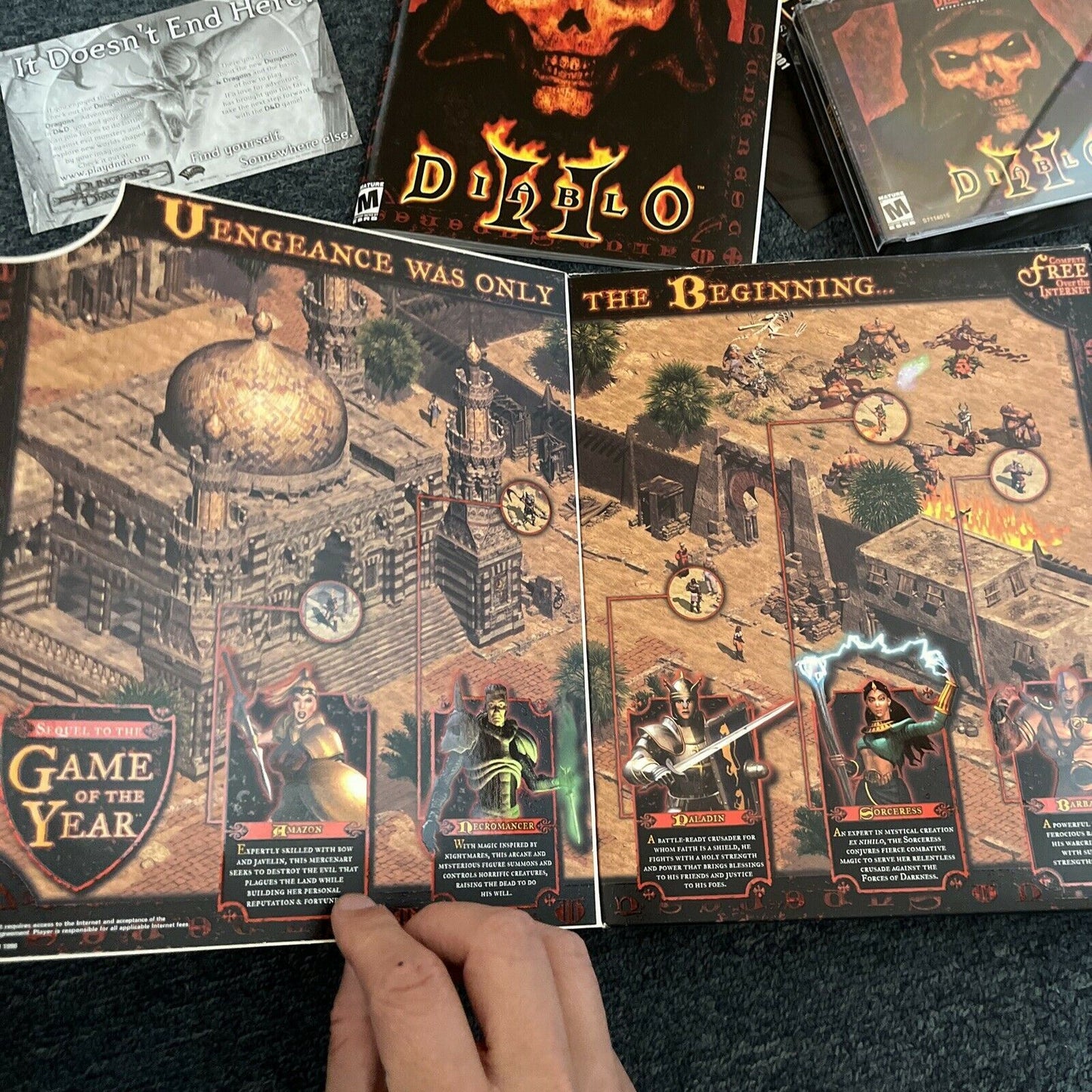 DIABLO 2 - Blizzard PC Box & Manual Game PC & Mac (CDROM, 2000)