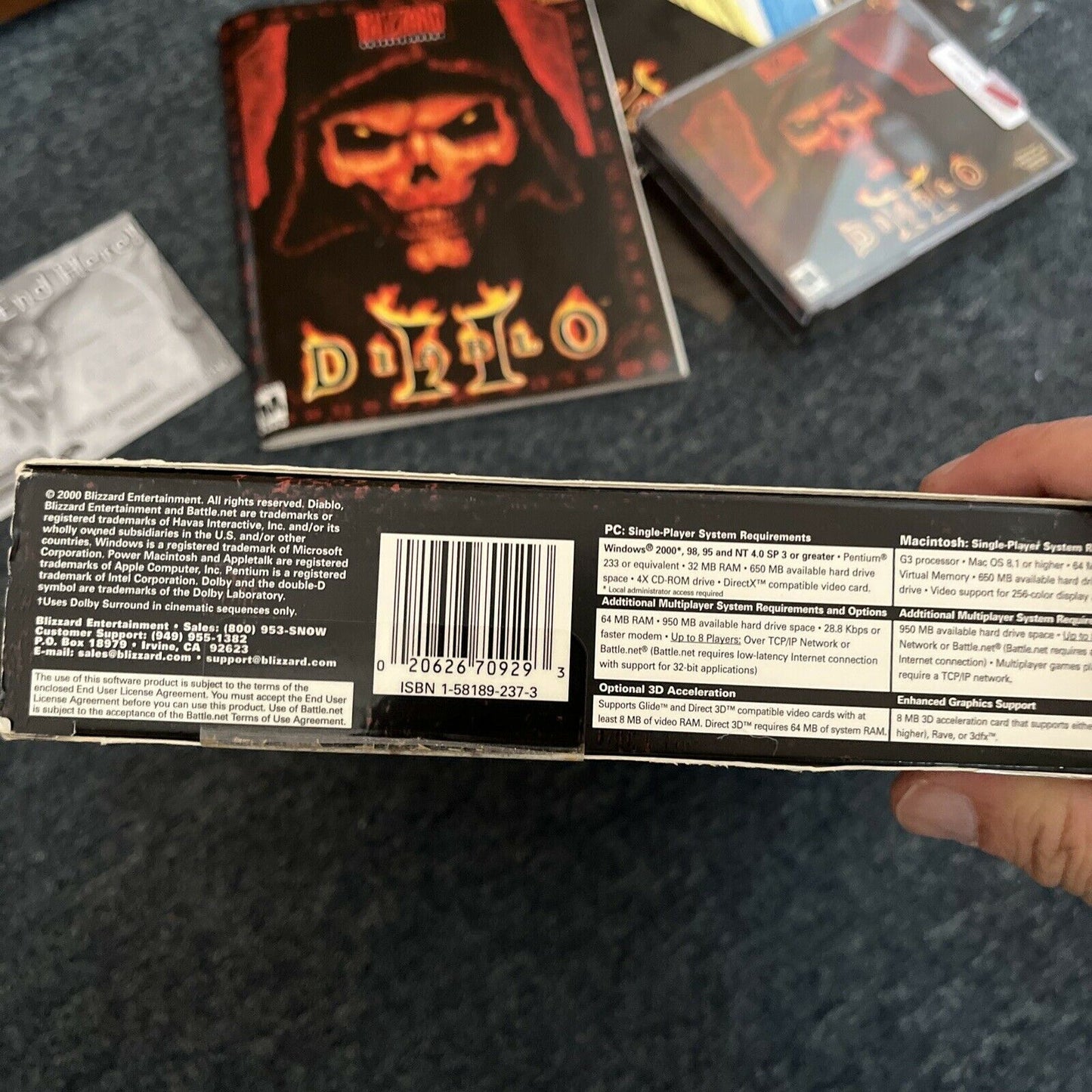 DIABLO 2 - Blizzard PC Box & Manual Game PC & Mac (CDROM, 2000)