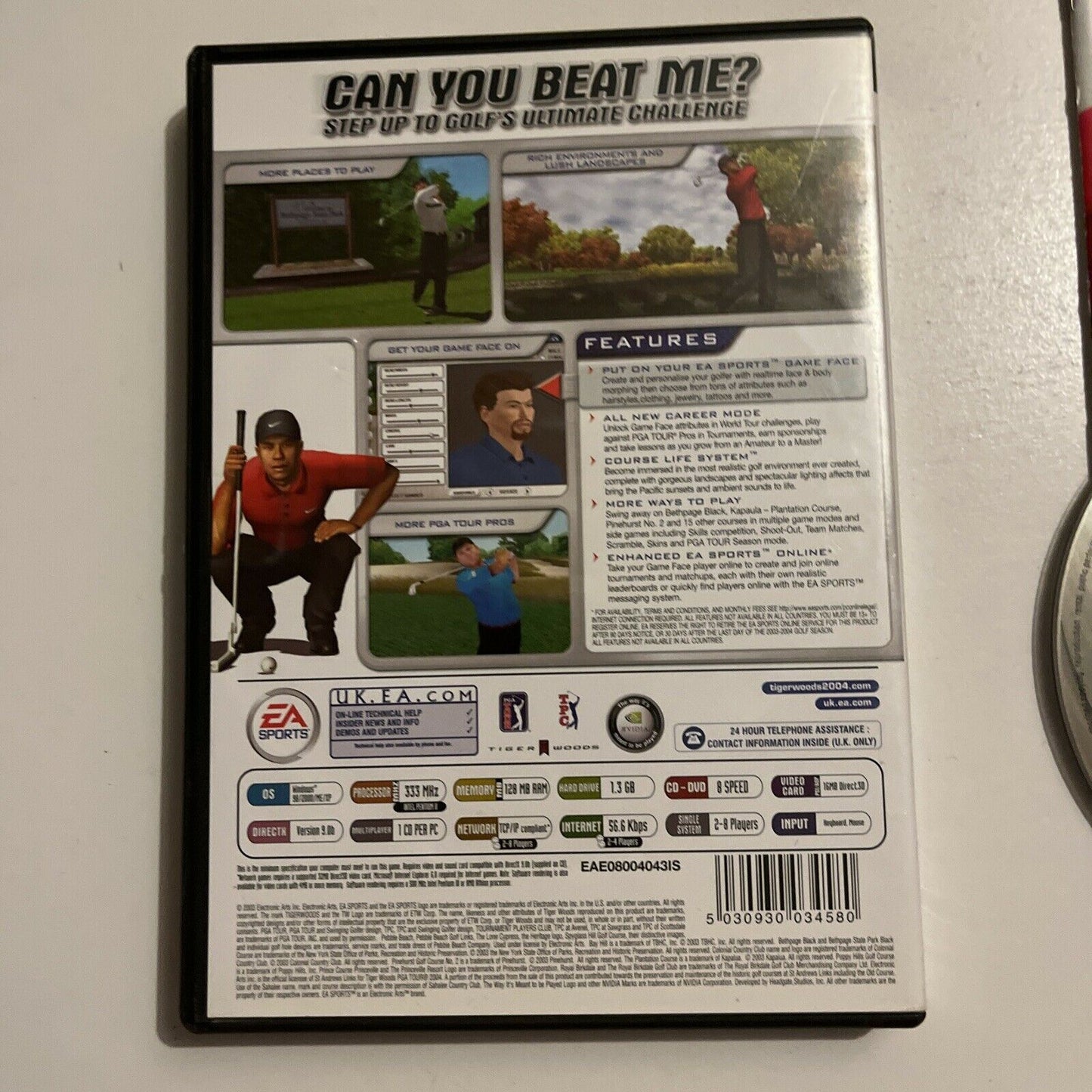 EA Sports: Tiger Woods PGA Tour 2004 PC CDROM With Manual