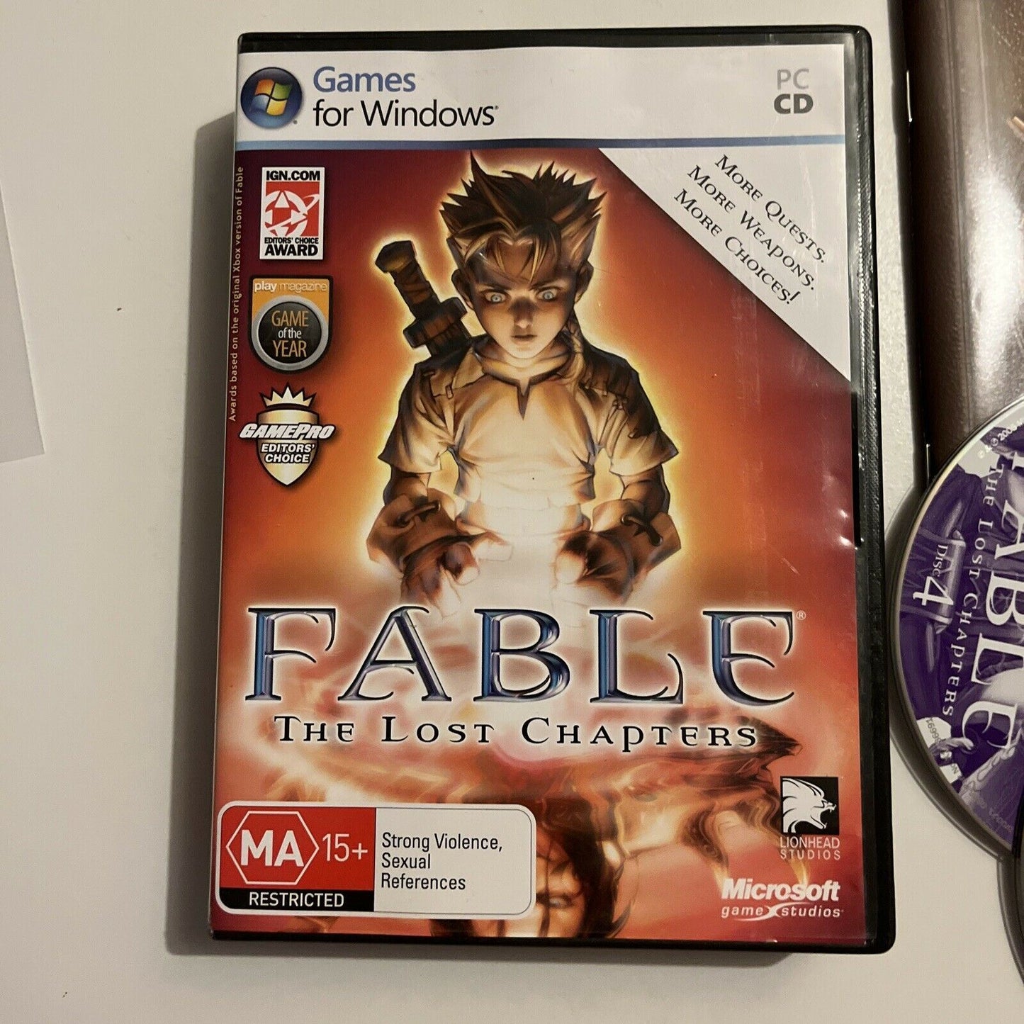 Fable - The Lost Chapter PC CDROM Game 4-Disc Windows
