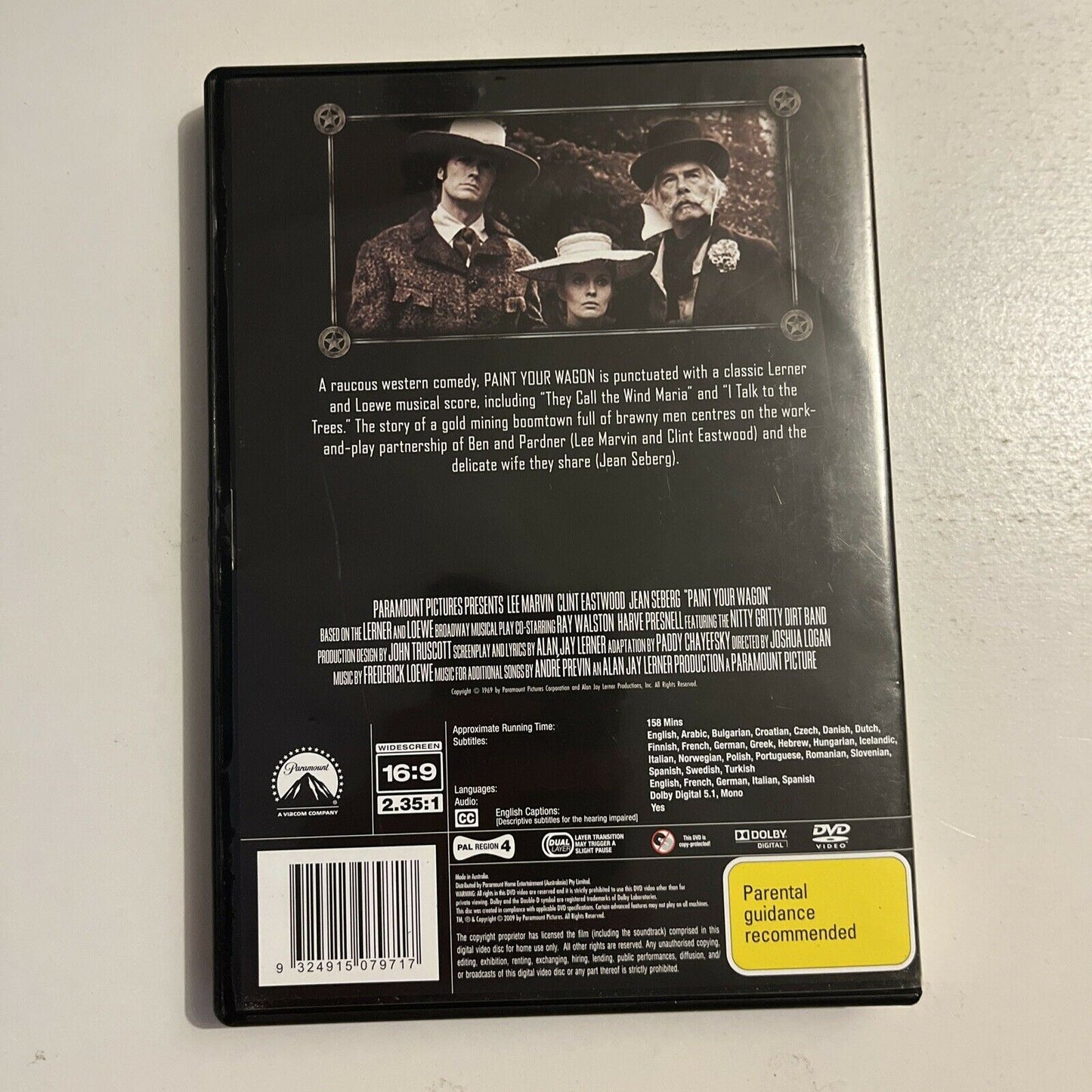 Paint Your Wagon (DVD, 1969) Clint Eastwood, Lee Marvin, Jean Seberg Region 4