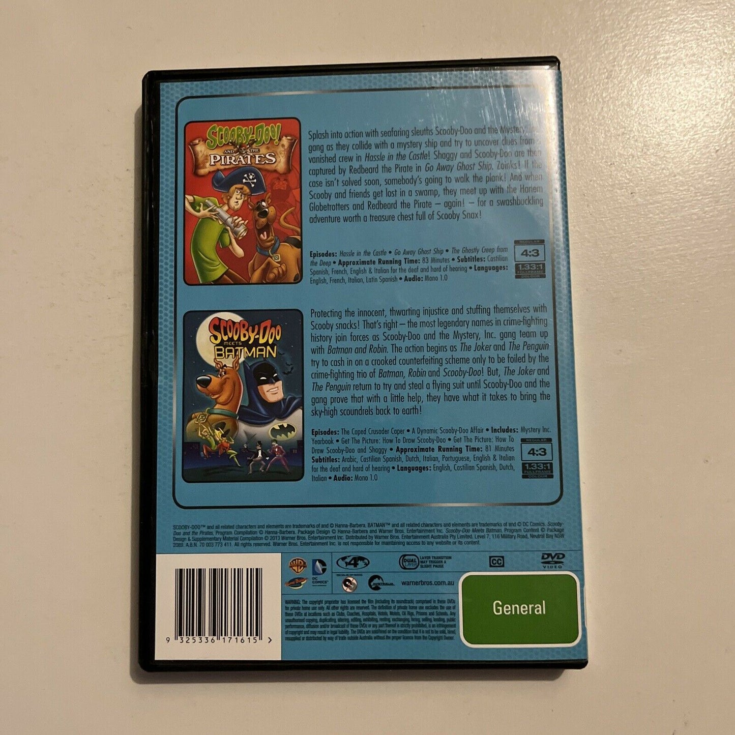 Scooby Doo And The Pirates / Scooby Doo Meets Batman (DVD,2010, 2-Disc) Region 4