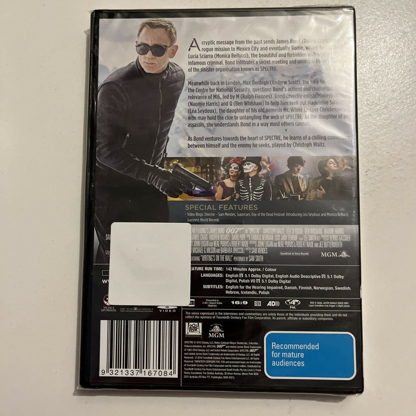 *New Sealed* James Bond 007 - Spectre (DVD, 2015) Region 4