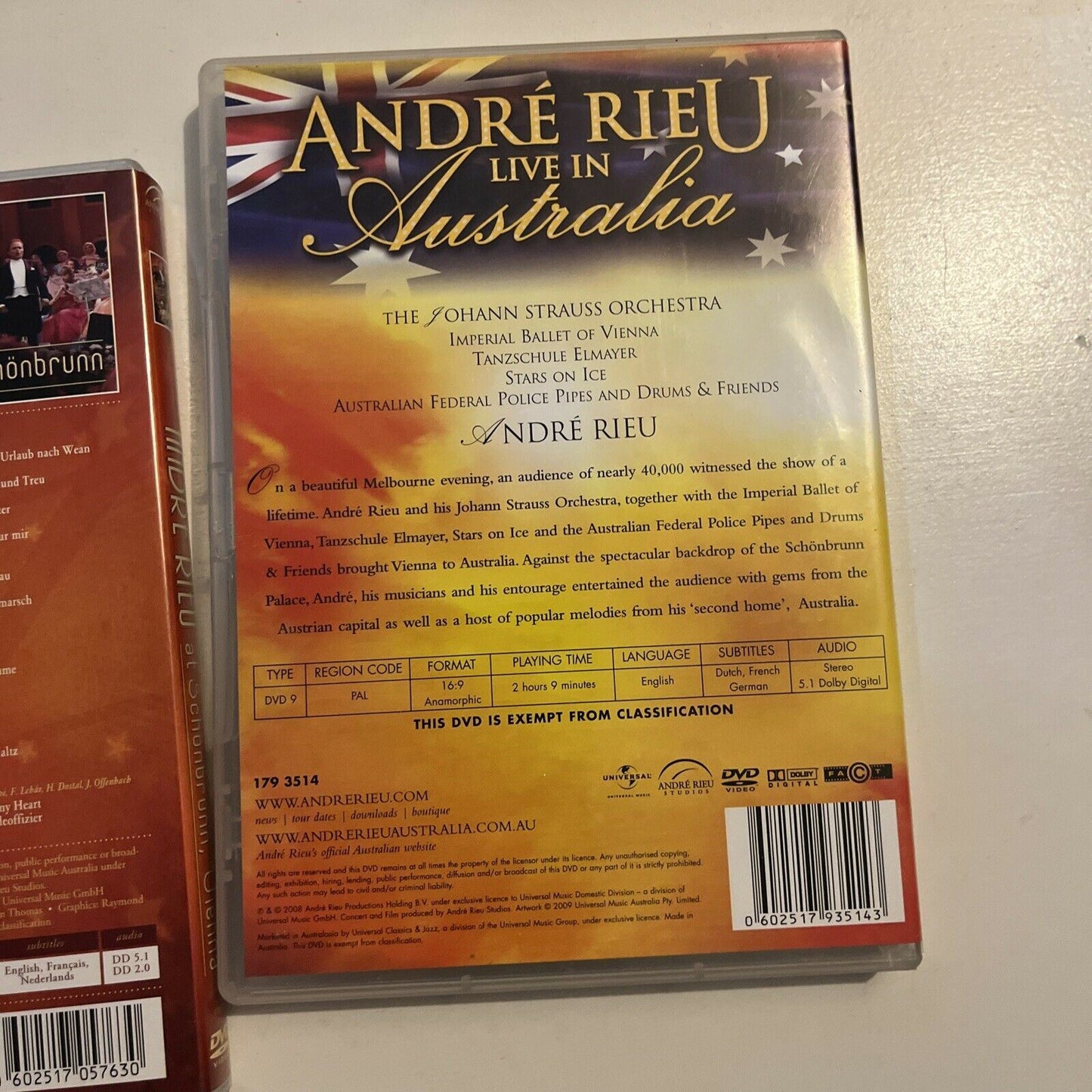 5x Andre Rieu DVD: Australia, Flying Dutchman, Walzertraum, Vienna, Romance