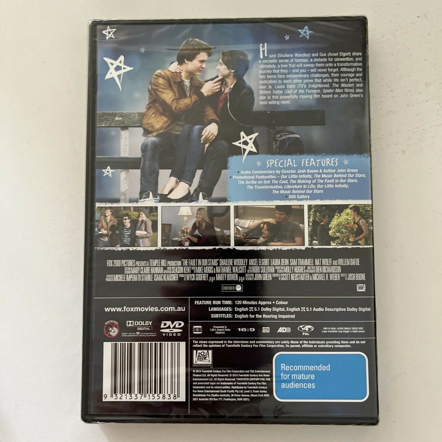 *New Sealed* The Fault In Our Stars (DVD, 2014) Shailene Woodley. Region 4
