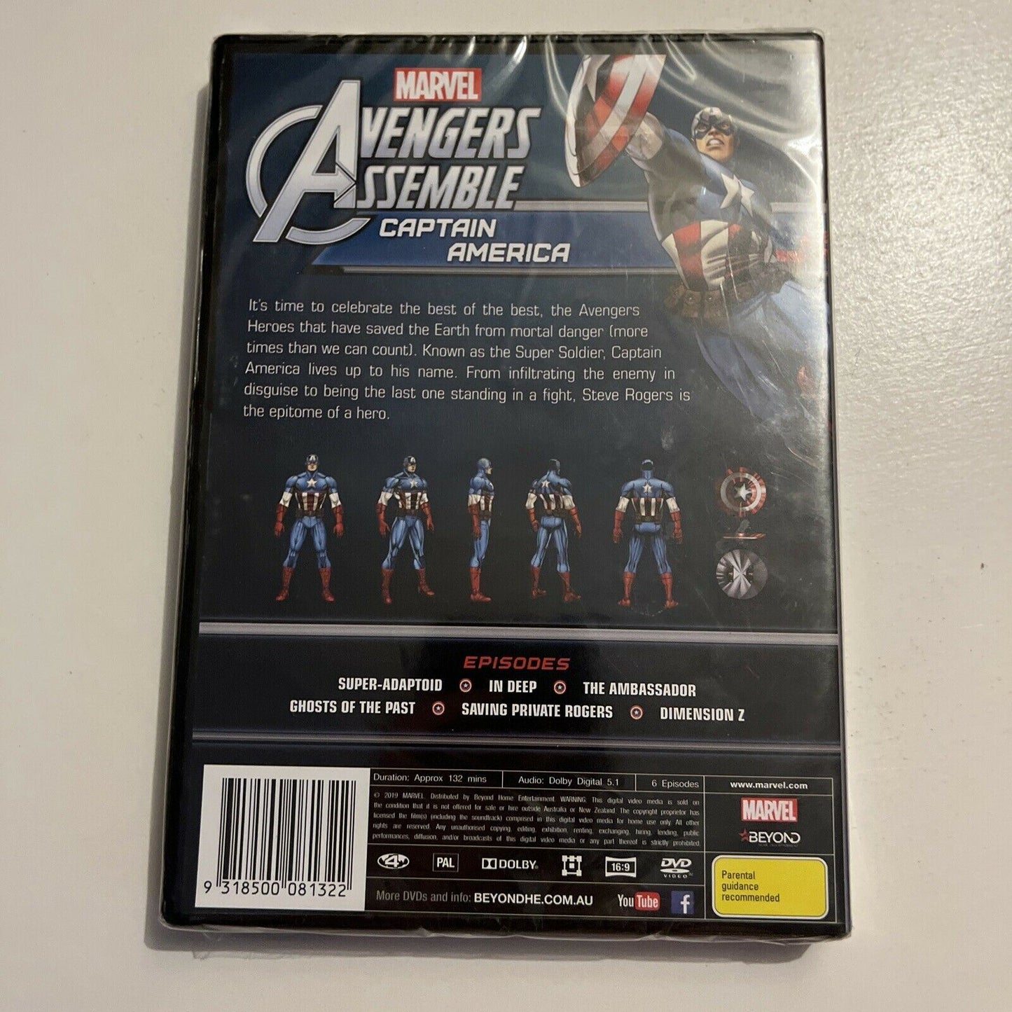 *New Sealed* Marvel Avengers Assemble - Captain America (DVD, 2019) Region 4