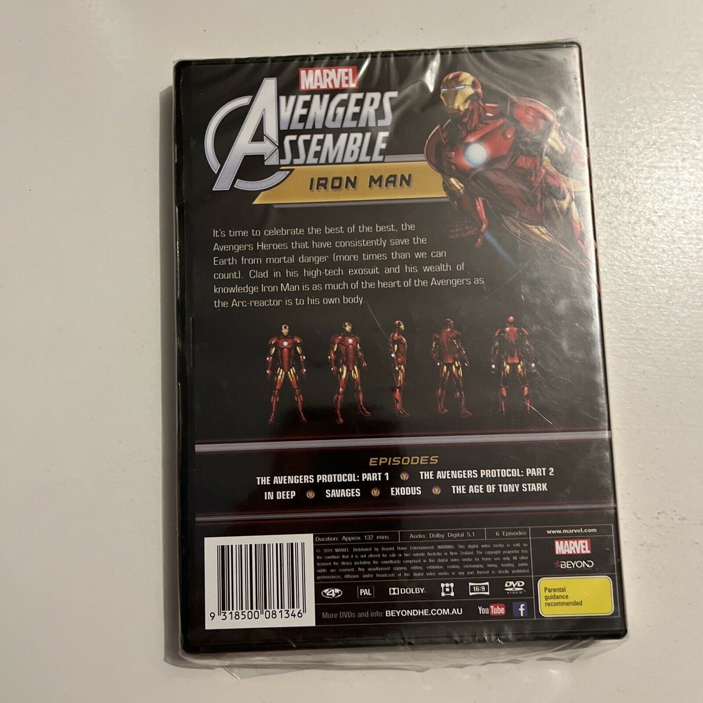 *New Sealed* Marvel Avengers Assemble - Iron Man (DVD, 2019) Region 4