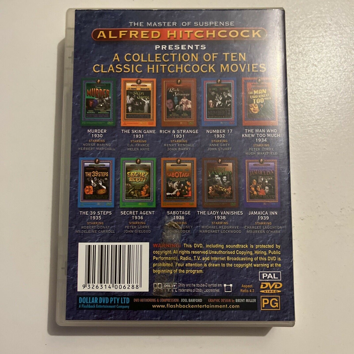 Alfred Hitchcock - Ten Classic Hitchcock Movies (DVD, 4-Disc) All Regions