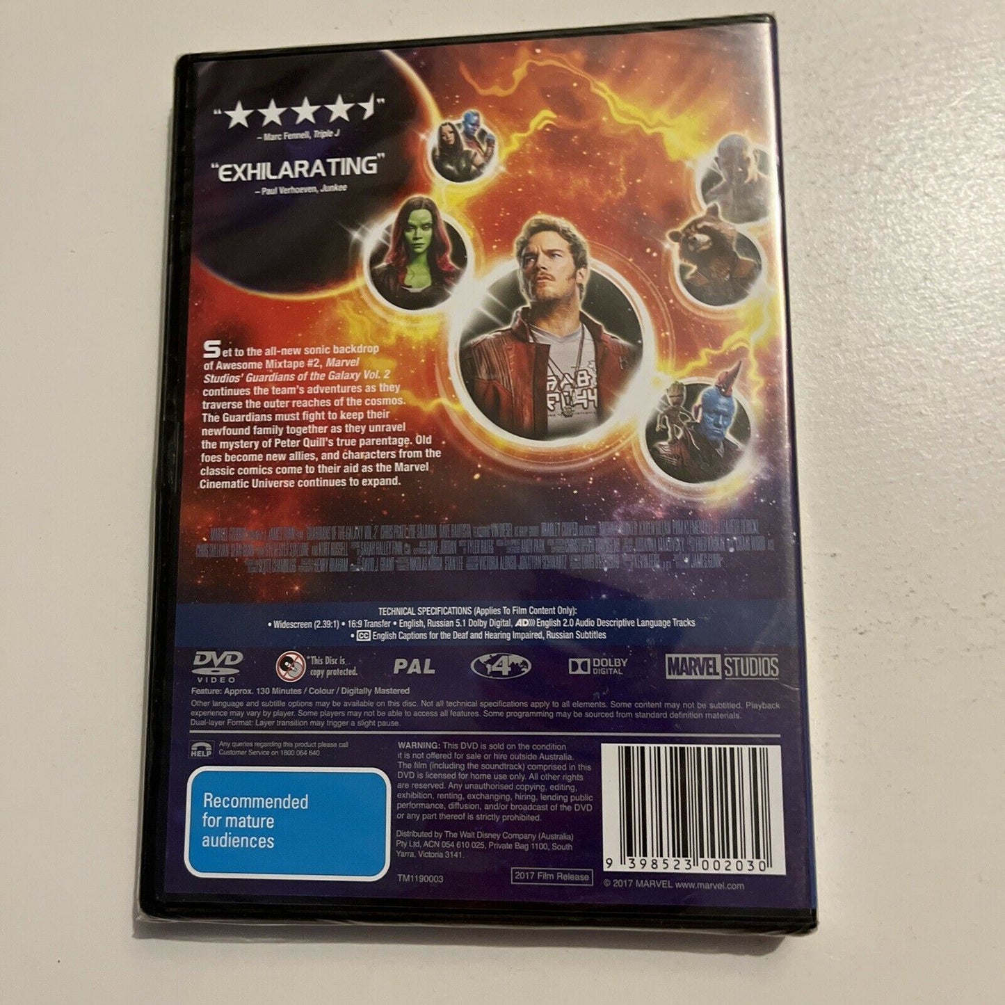*New Sealed* Guardians Of The Galaxy : Vol 2 (DVD, 2017) Chris Pratt. Region 4