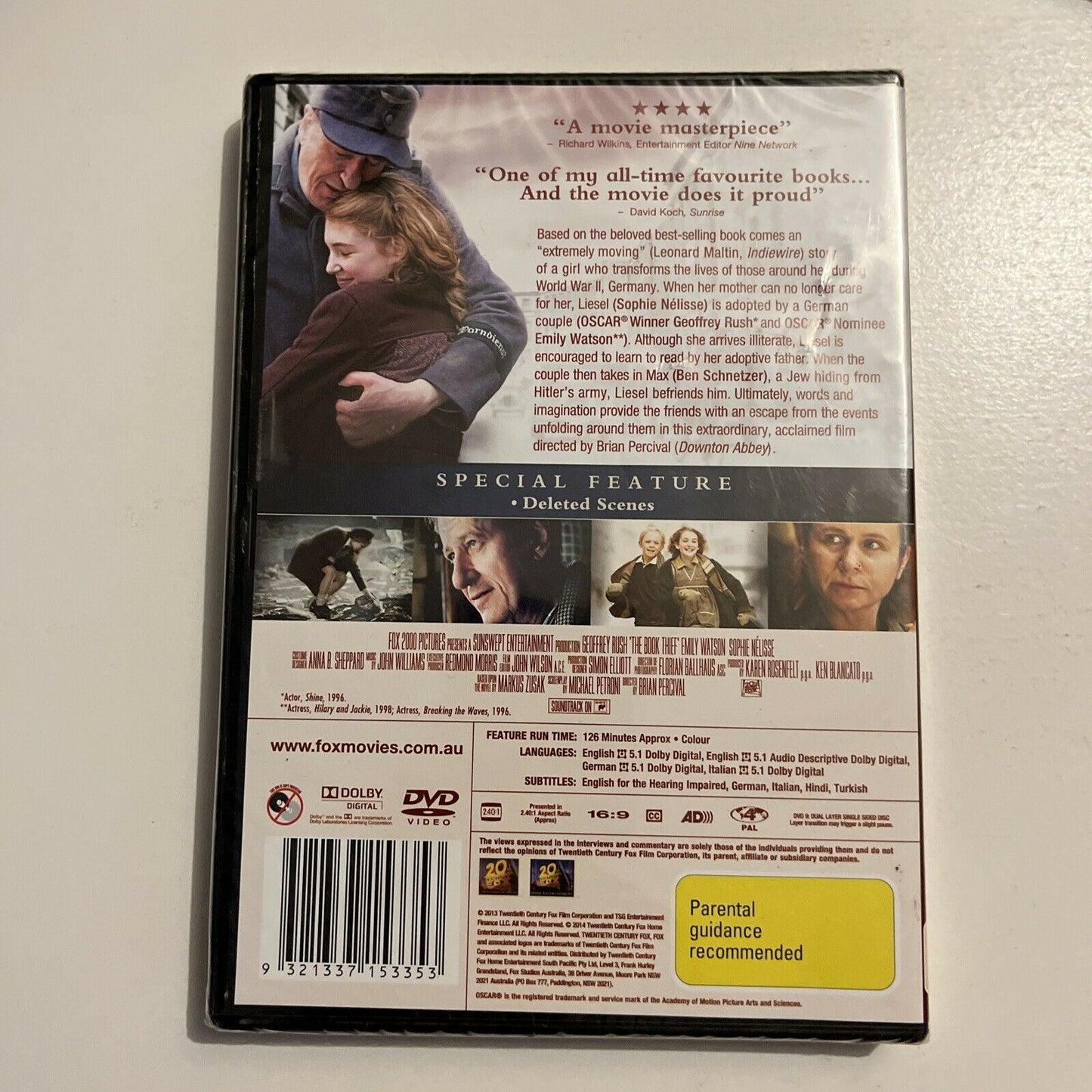 *New Sealed* The Book Thief (DVD, 2013) Geoffrey Rush, Emily Watson. Region 4