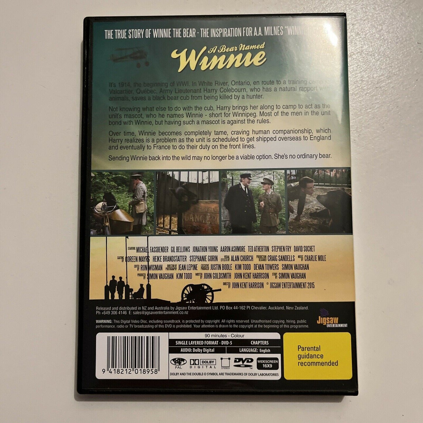 A Bear named Winnie (DVD, 2004) Michael Fassbender Region 4
