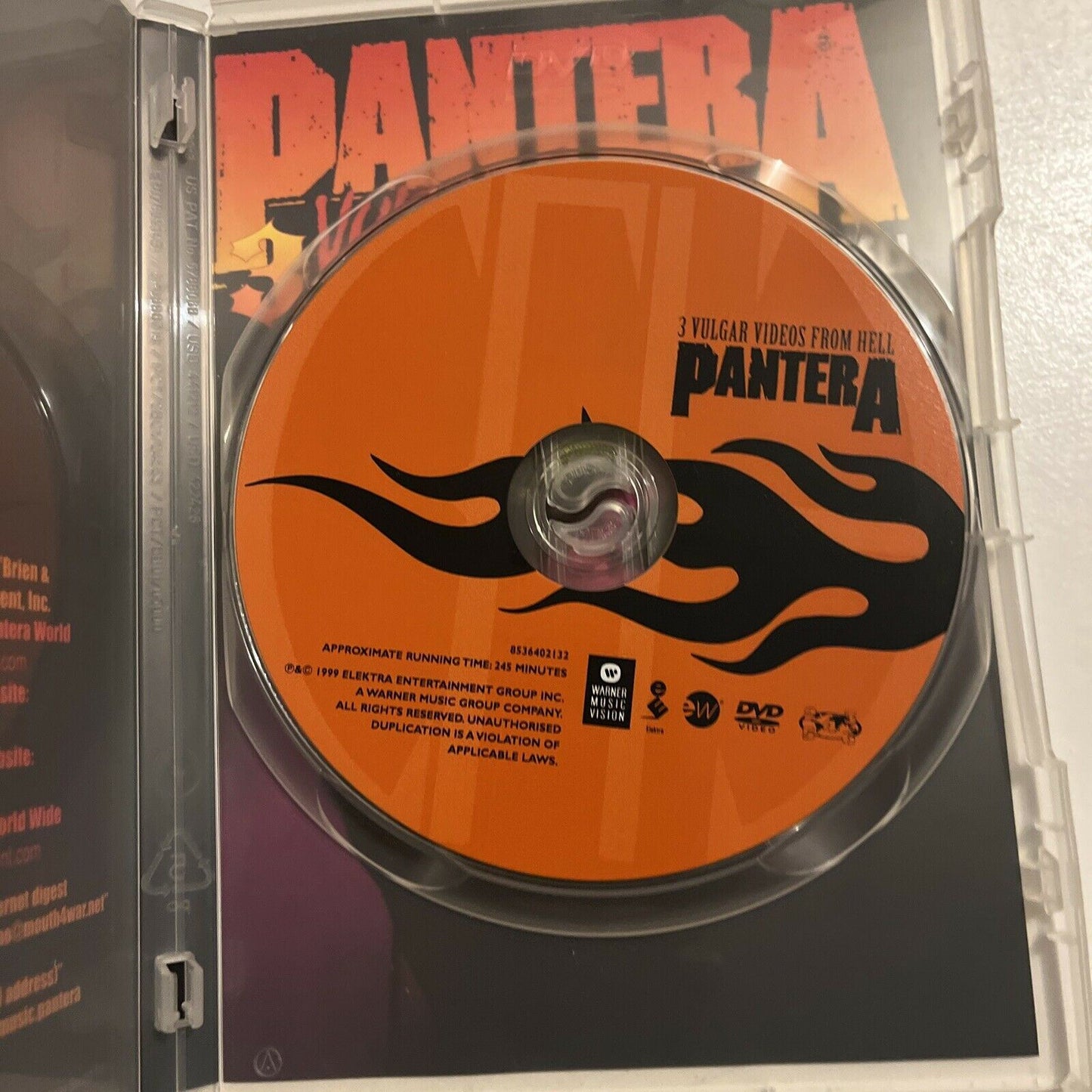 Pantera - 3 Vulgar Videos From Hell (DVD, 1999) Region 4&2