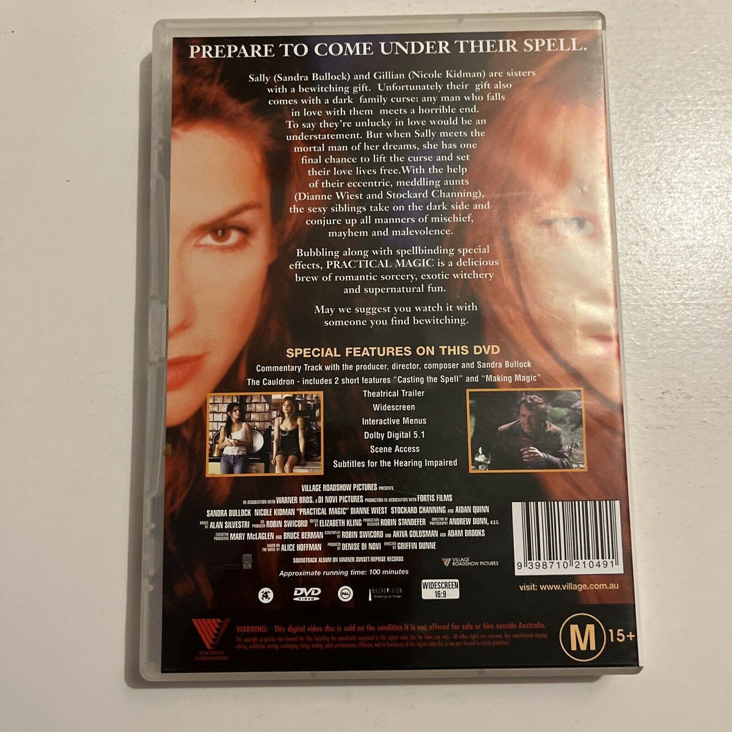 Practical Magic (DVD, 1998) Nicole Kidman, Sandra Bullock. Region 4