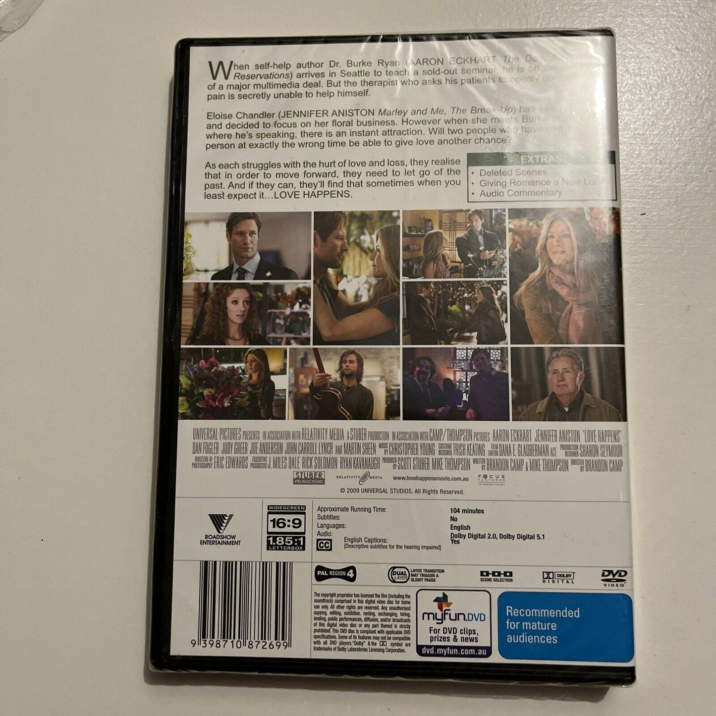 *New Sealed* Love Happens (DVD, 2009) Aaron Eckhart, Jennifer Aniston Region 4