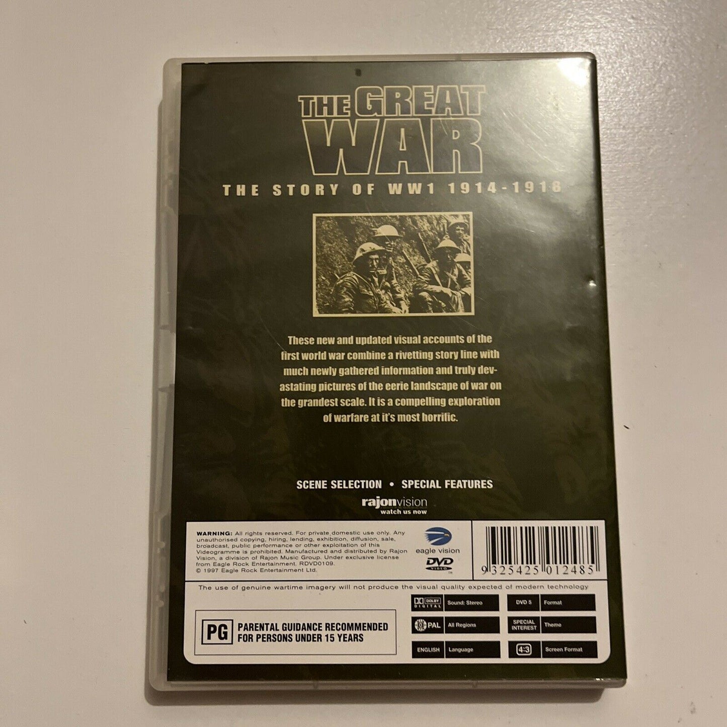 The Great War - The Story Of WW1 1914-1918 (DVD, 1997) All Regions
