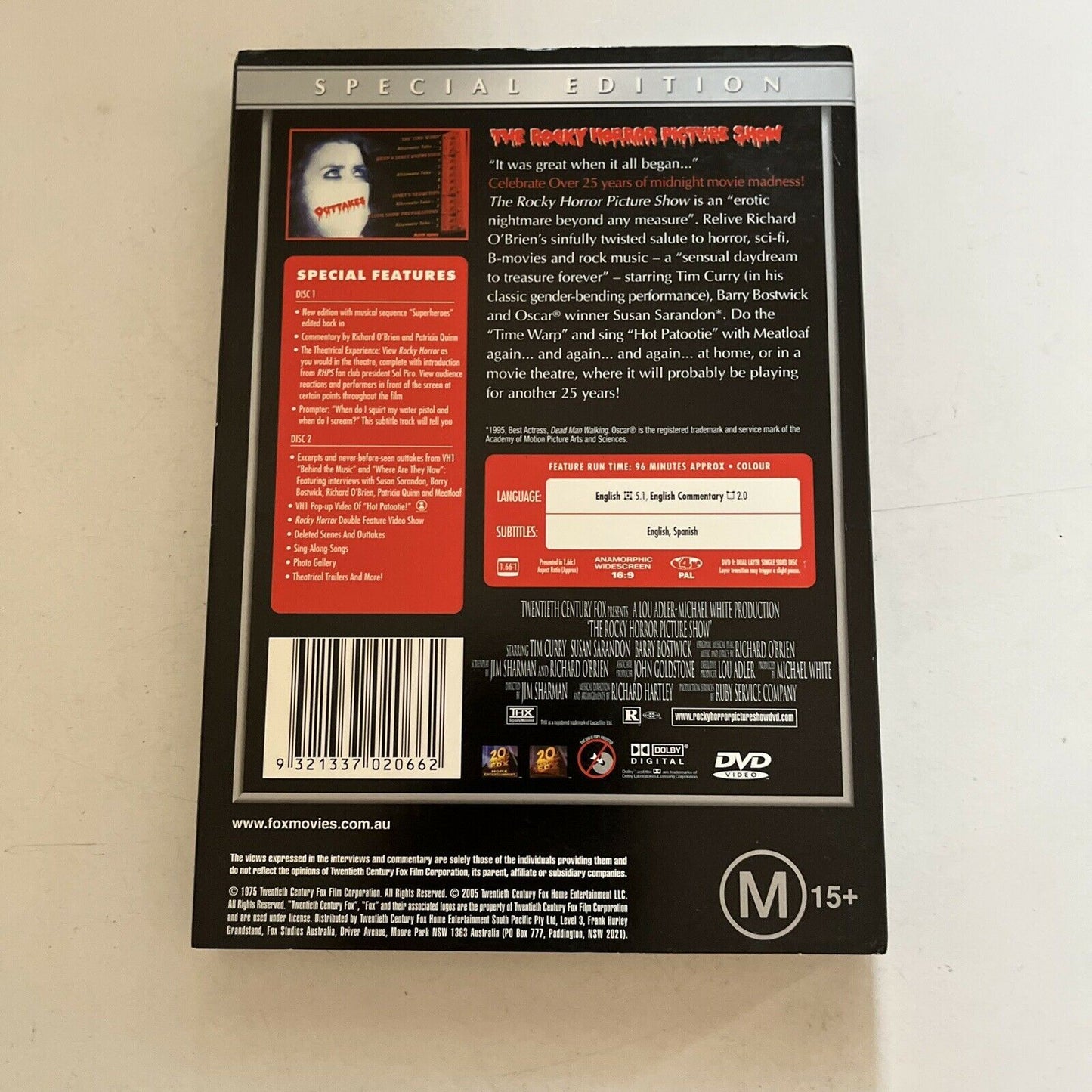 The Rocky Horror Picture Show - Special Edition (DVD, 1975, 2-Disc) Region 4